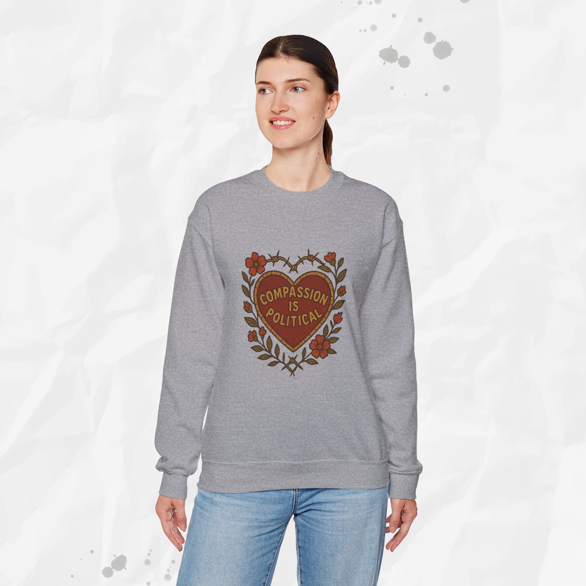 Compassion Is Political - Crewneck Sweatshirt