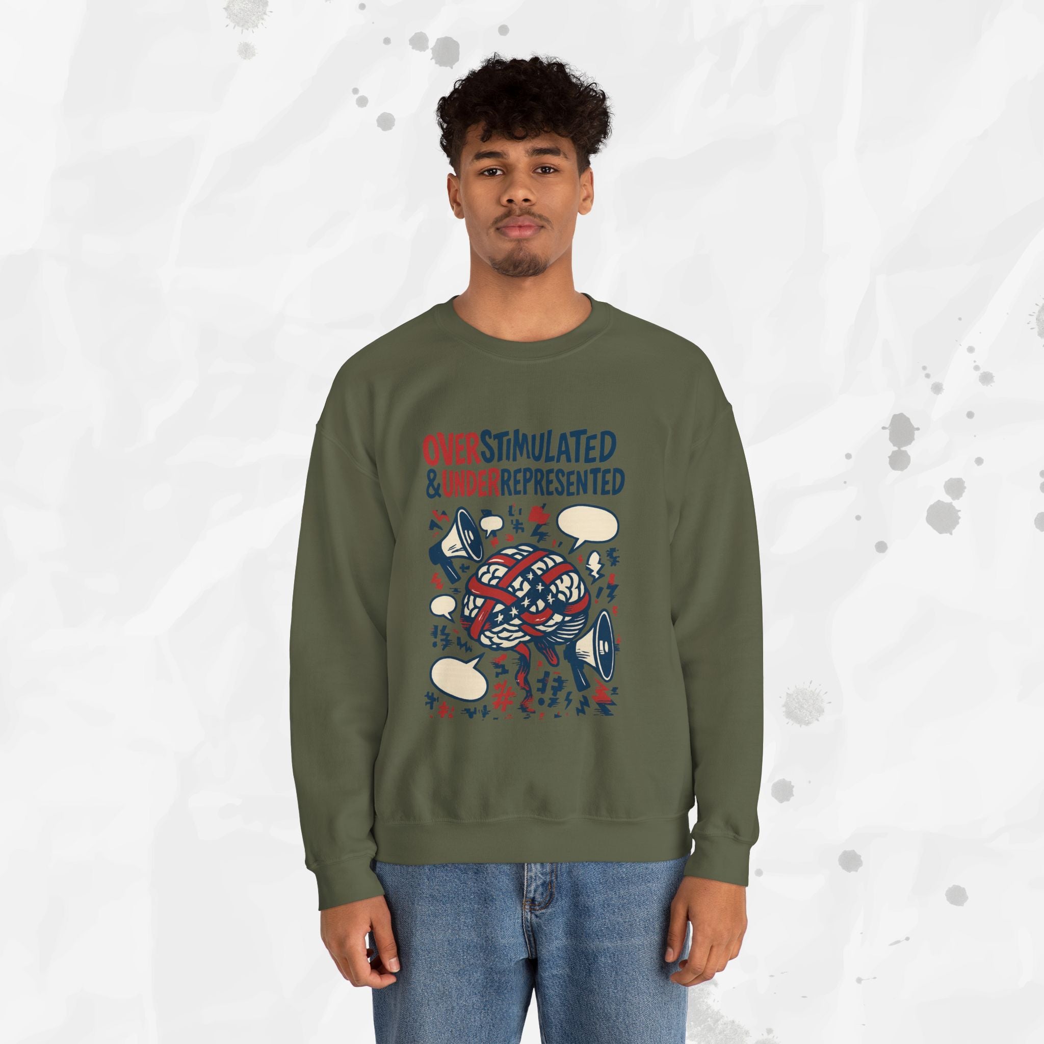 Overstimulated & Underrepresented - Crewneck Sweatshirt