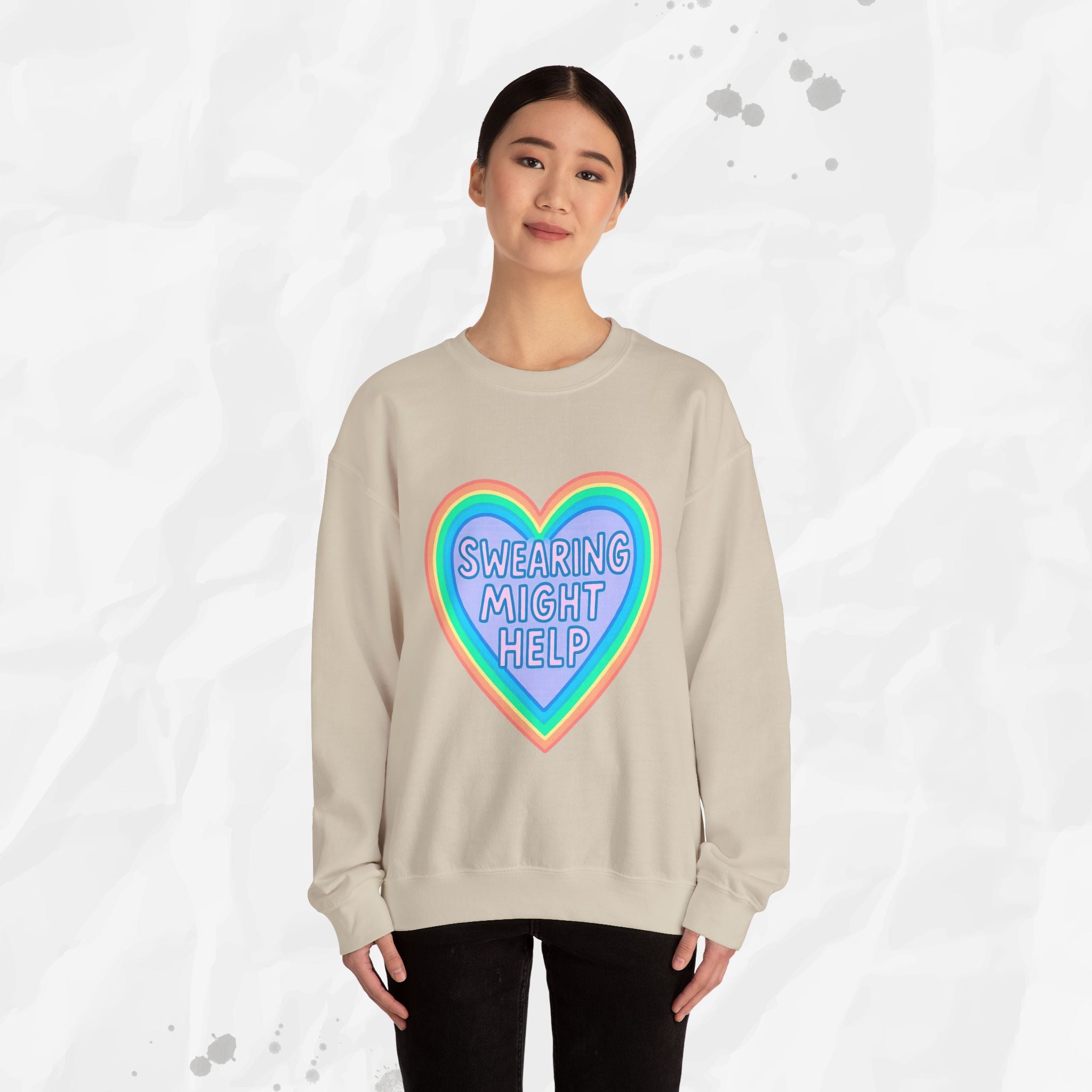 Swearing Might Help – Crewneck Sweatshirt