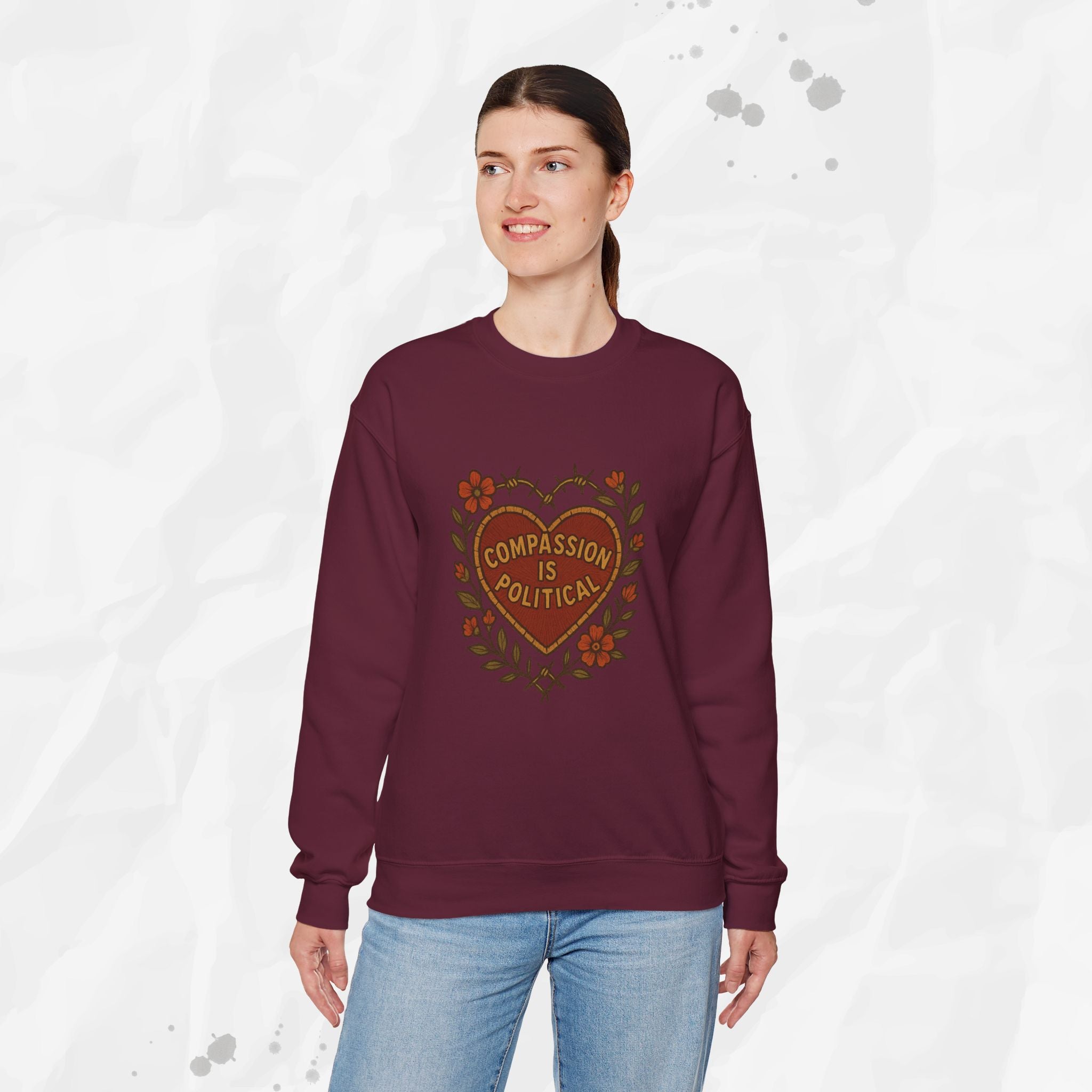 Compassion Is Political - Crewneck Sweatshirt