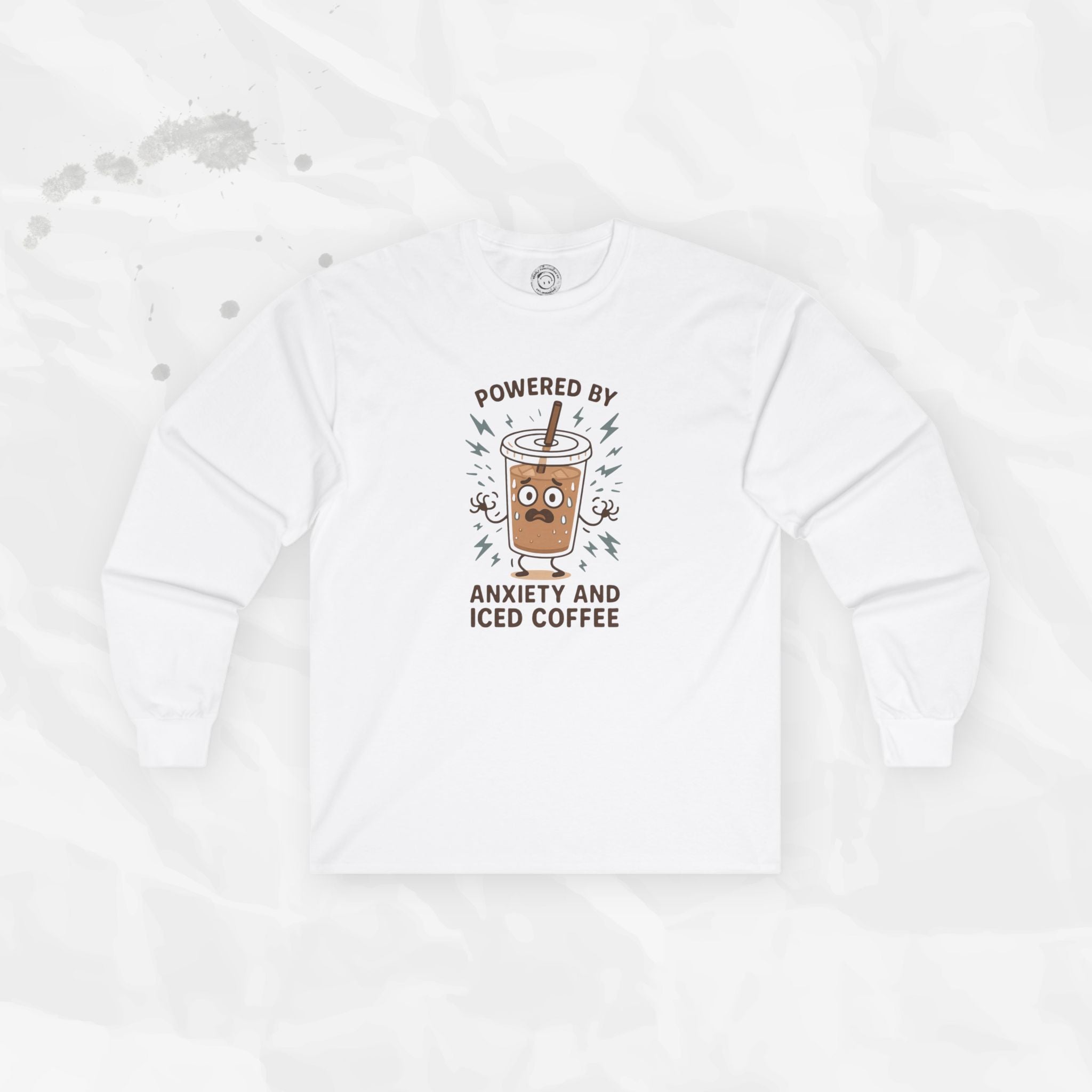 Powered by Anxiety and Iced Coffee - Long Sleeve T-Shirt