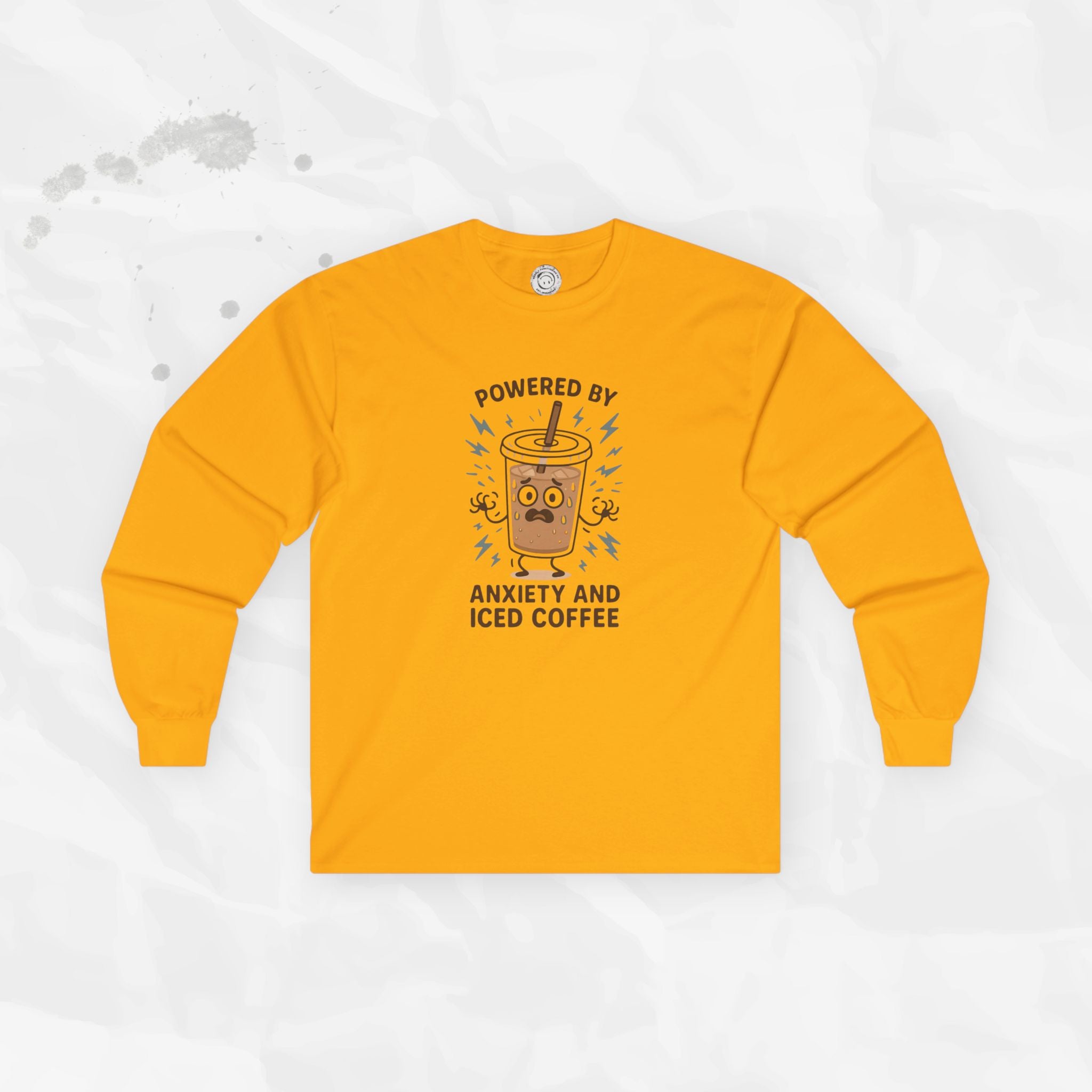 Powered by Anxiety and Iced Coffee - Long Sleeve T-Shirt