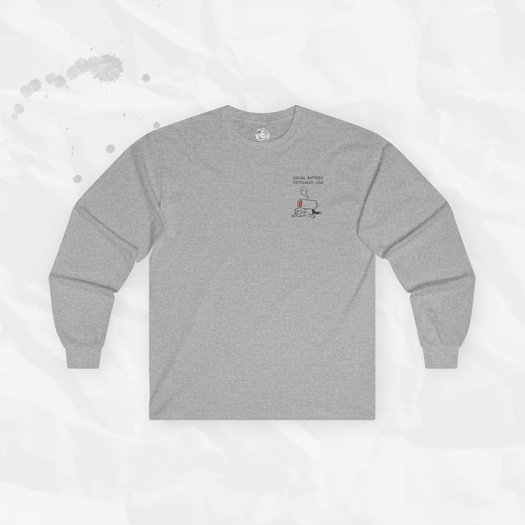 Social Battery Critically Low - Long Sleeve T-Shirt