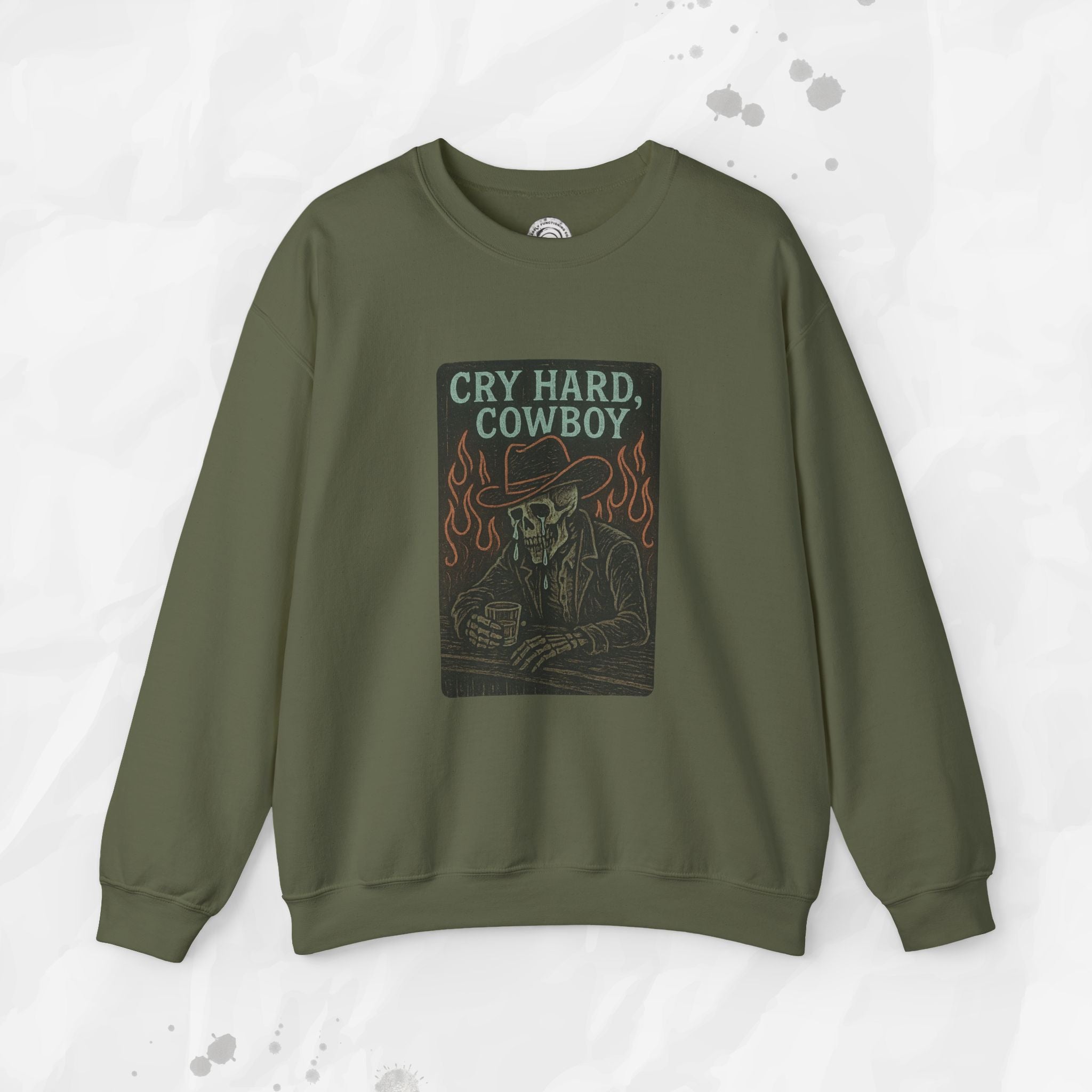 Cry Hard, Cowboy - Crewneck Sweatshirt