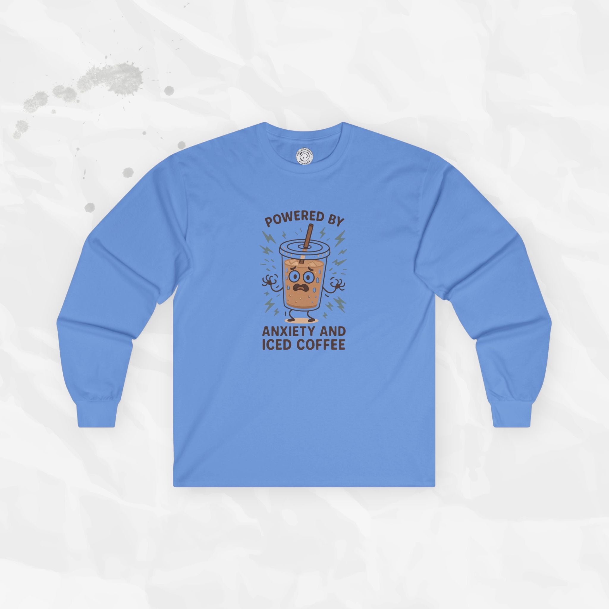 Powered by Anxiety and Iced Coffee - Long Sleeve T-Shirt