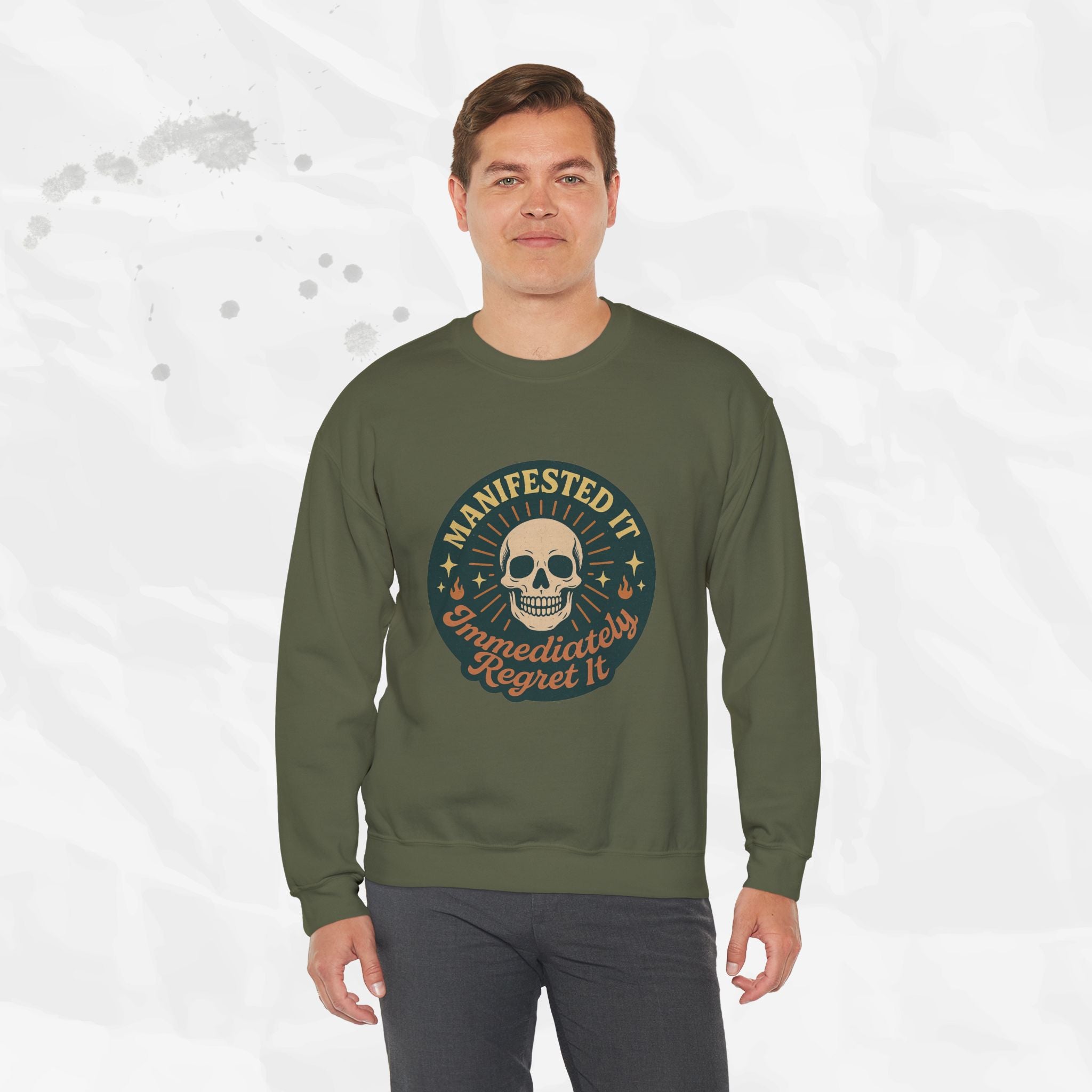 Manifested It, Immediately Regret It - Crewneck Sweatshirt