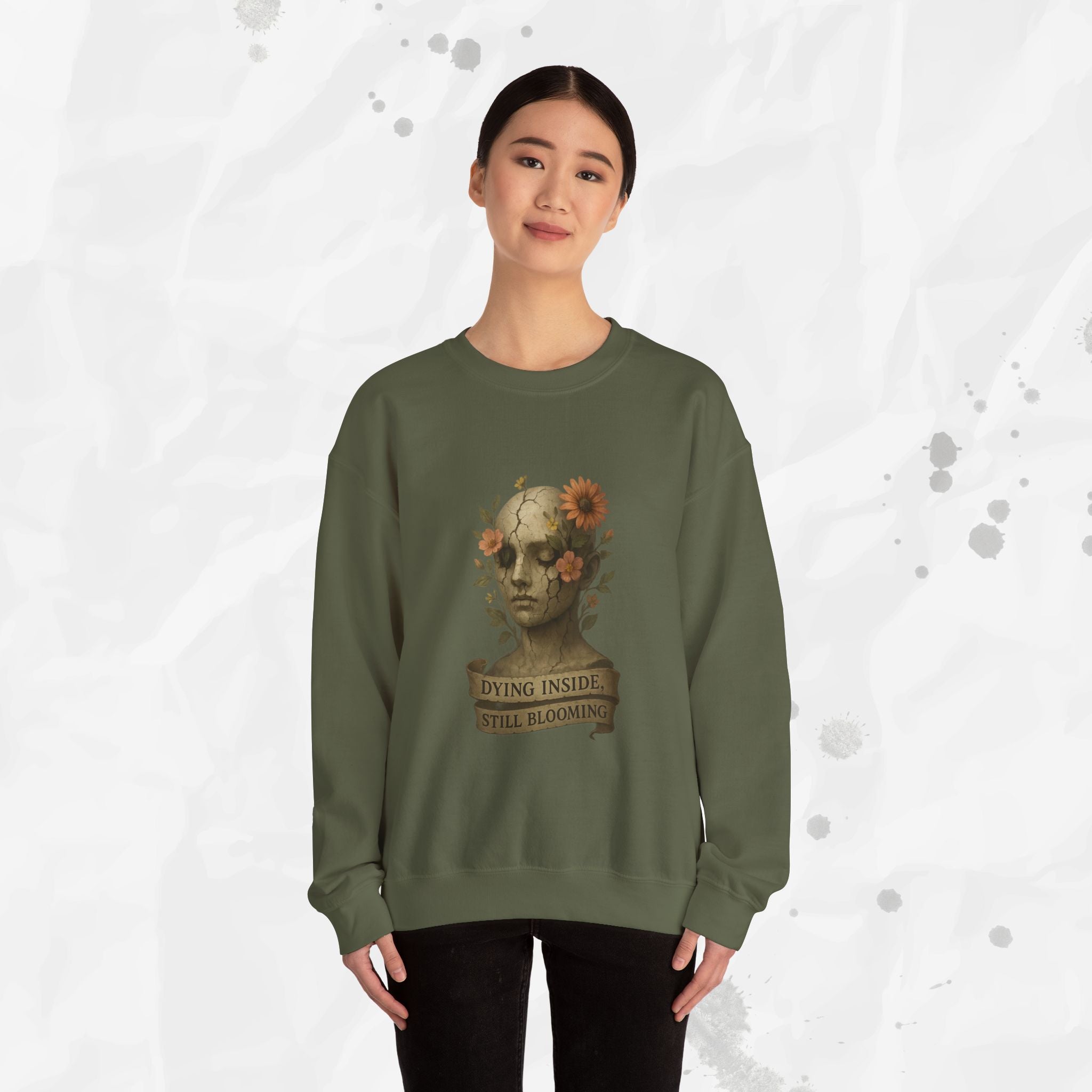 Dying Inside, Still Blooming - Crewneck Sweatshirt