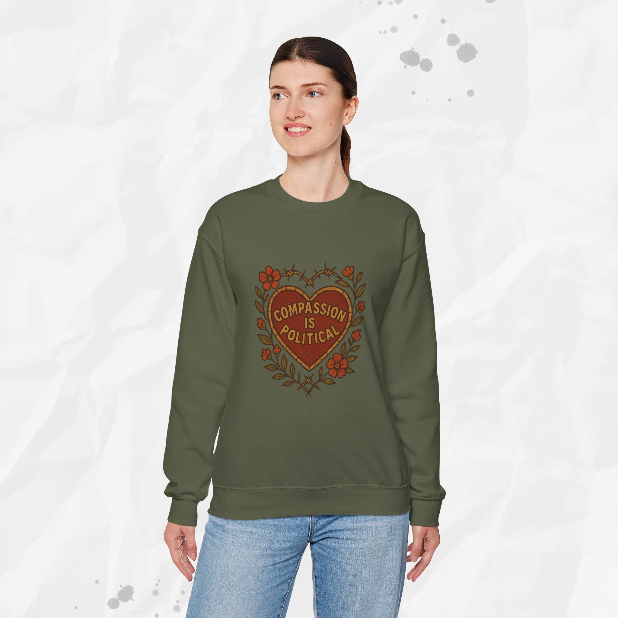 Compassion Is Political - Crewneck Sweatshirt