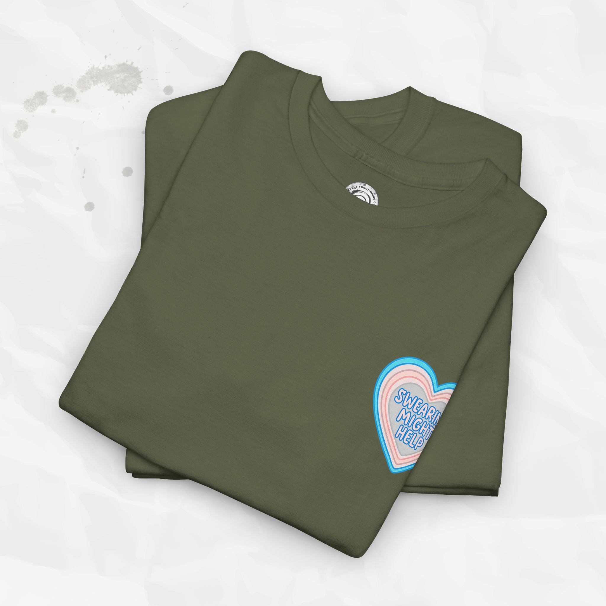 Swearing Might Help – T-Shirt (Pocket Print)