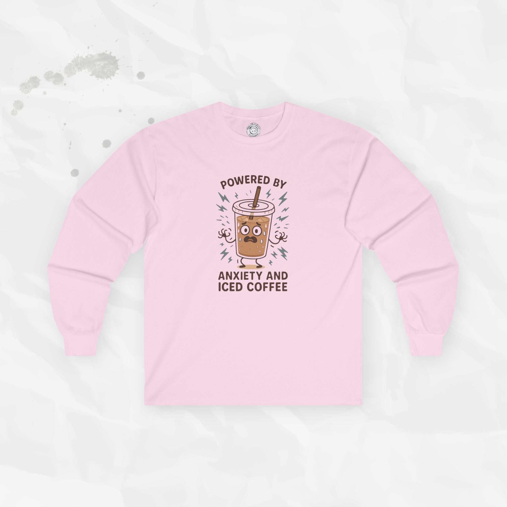 Powered by Anxiety and Iced Coffee - Long Sleeve T-Shirt