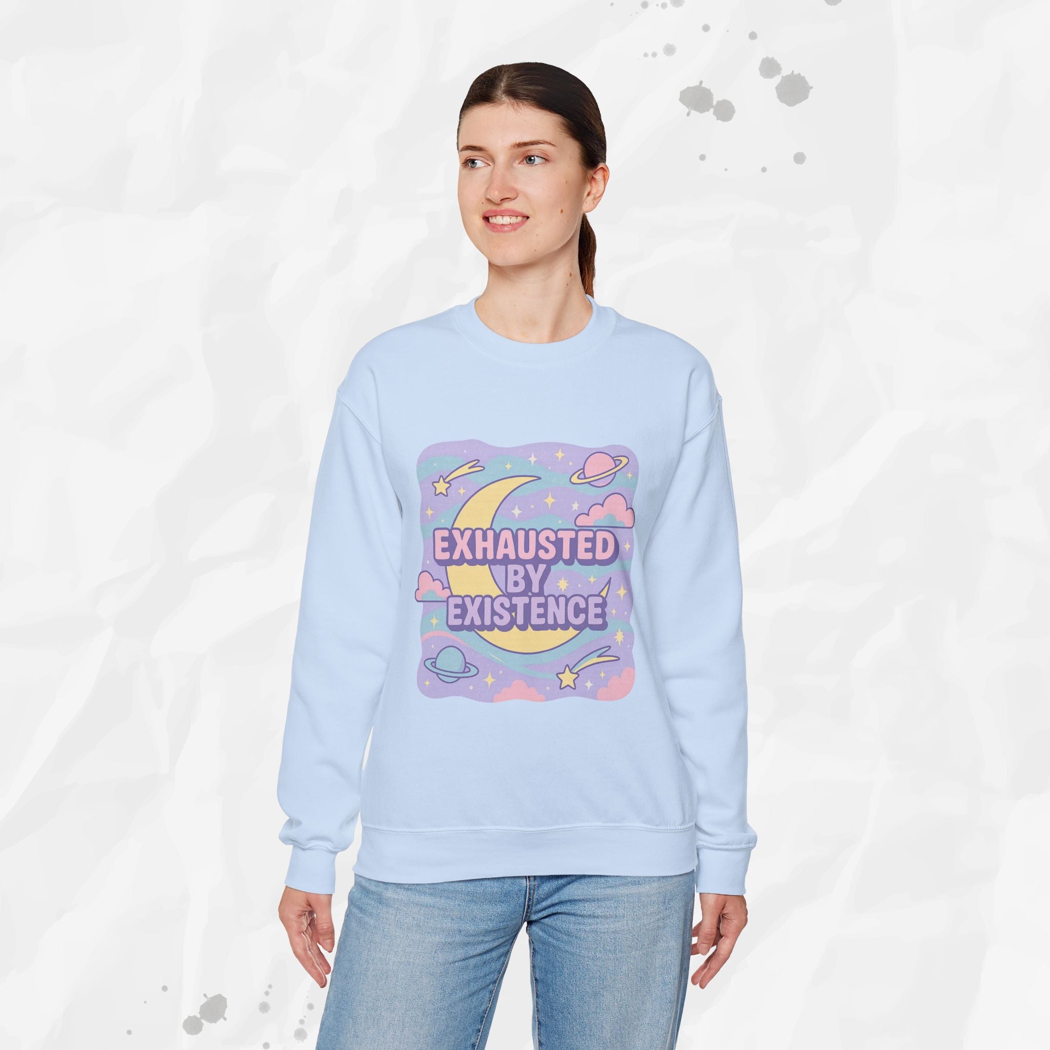 Exhausted by Existence - Crewneck Sweatshirt