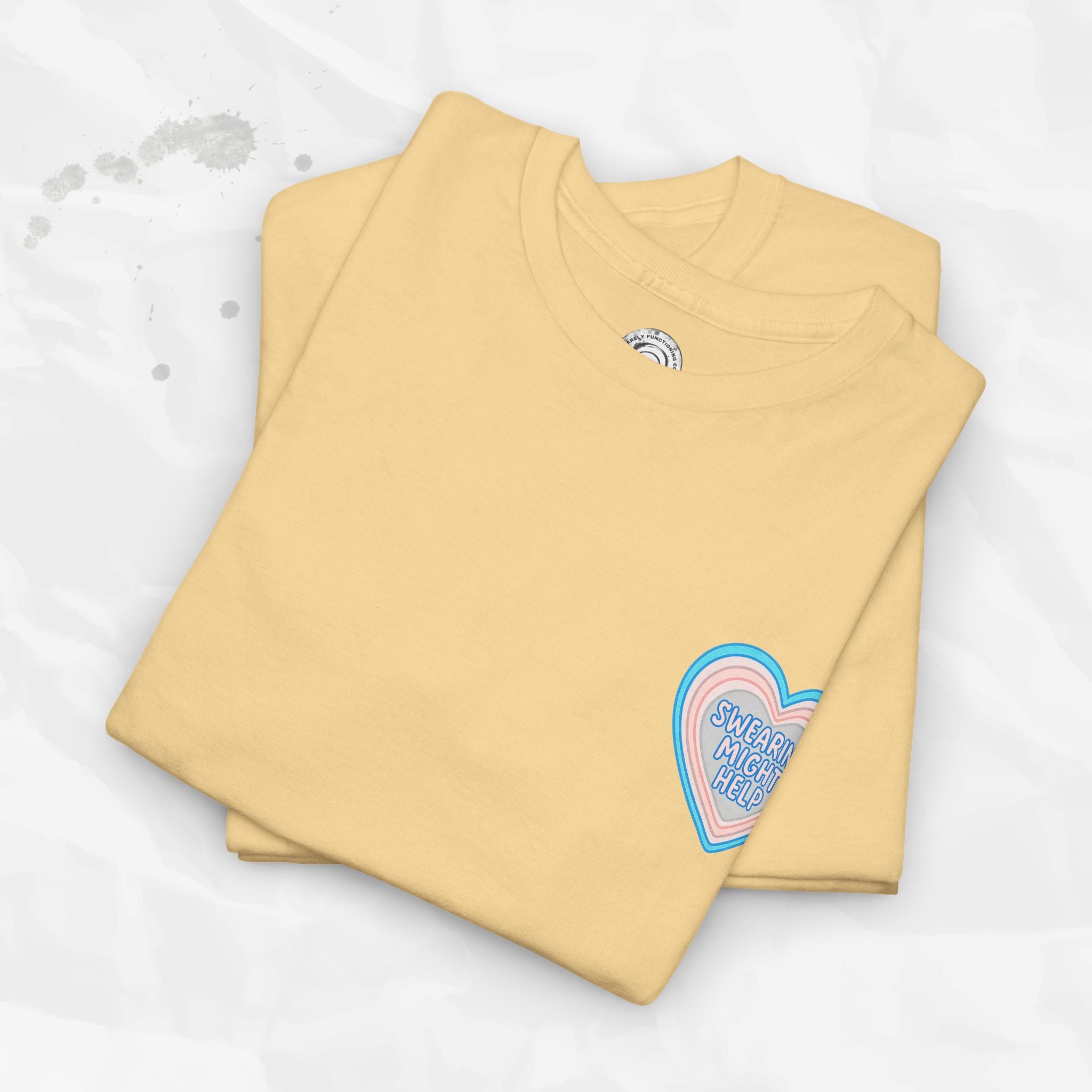 Swearing Might Help – T-Shirt (Pocket Print)