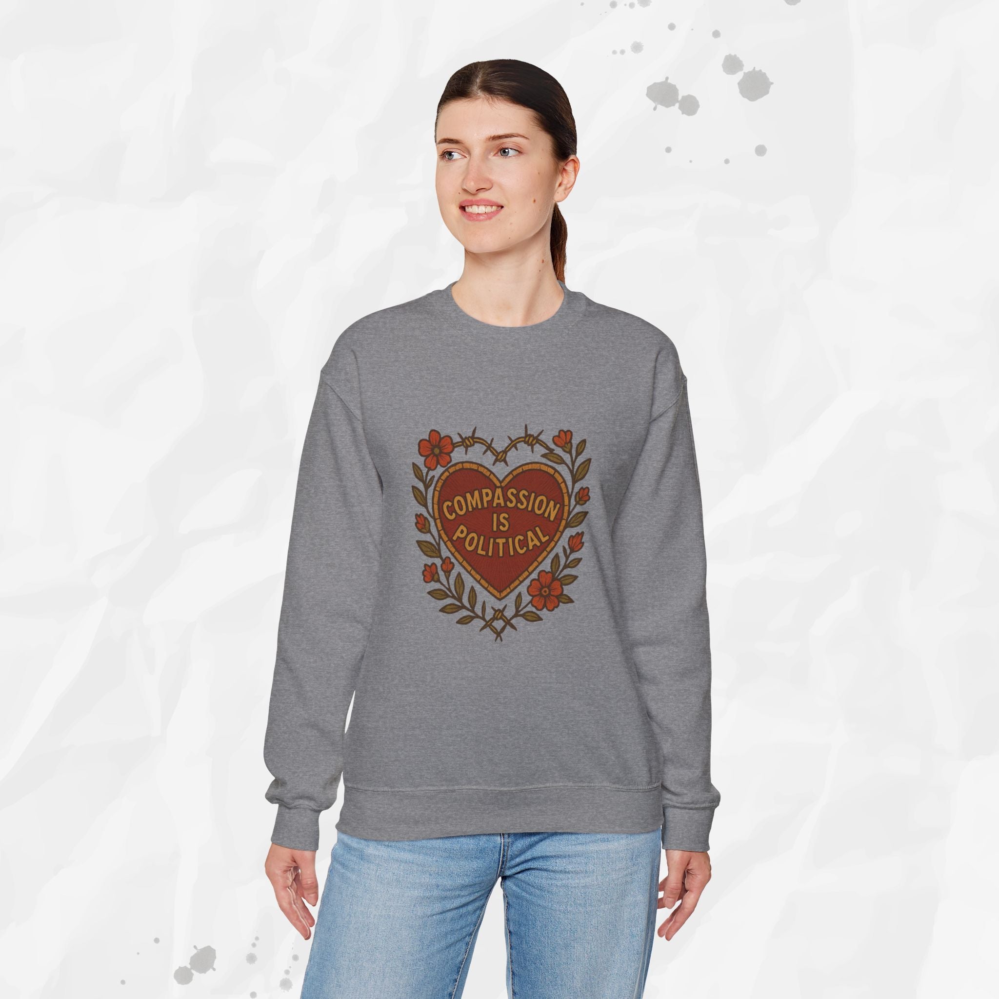 Compassion Is Political - Crewneck Sweatshirt