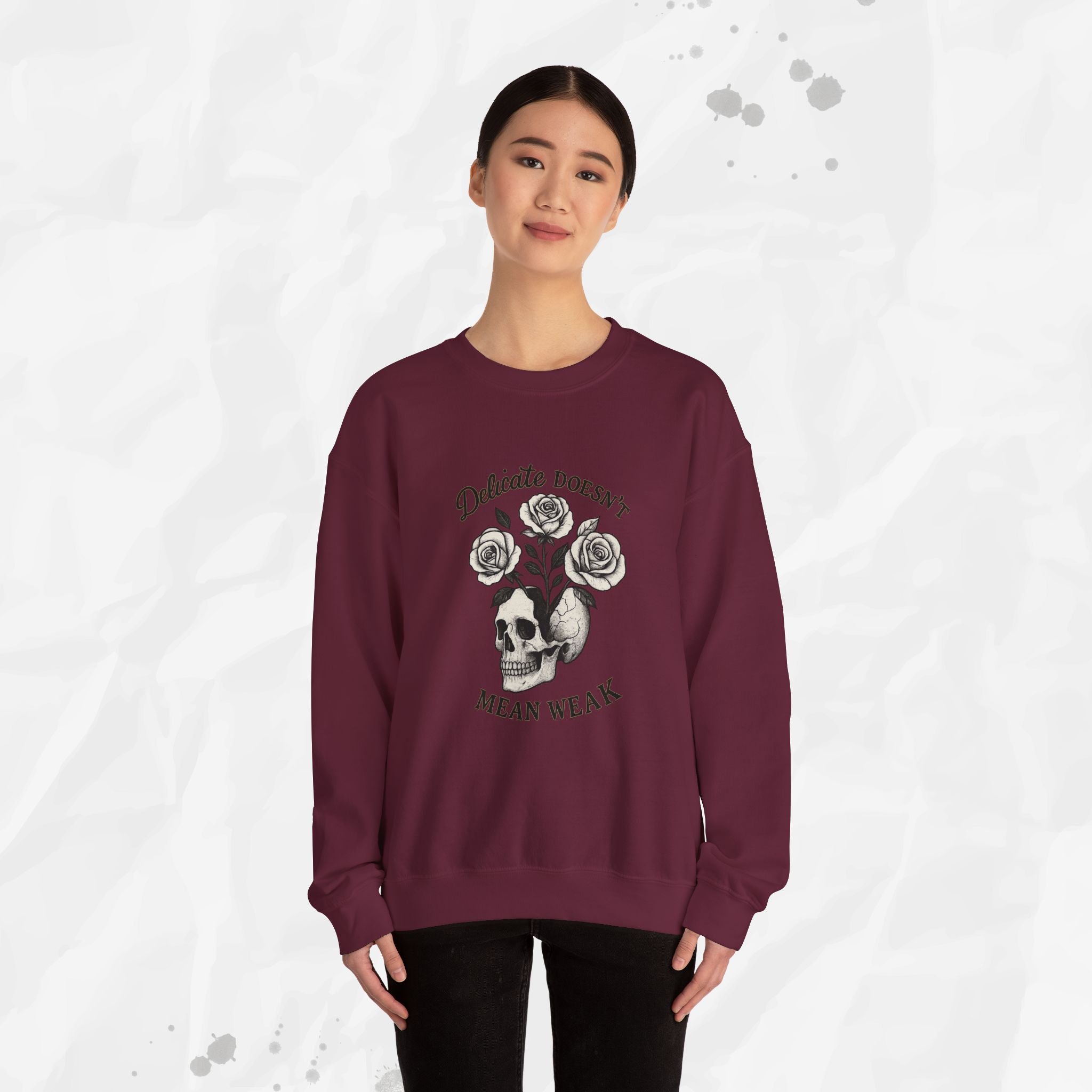 Delicate Doesnt Mean Weak - Crewneck Sweatshirt