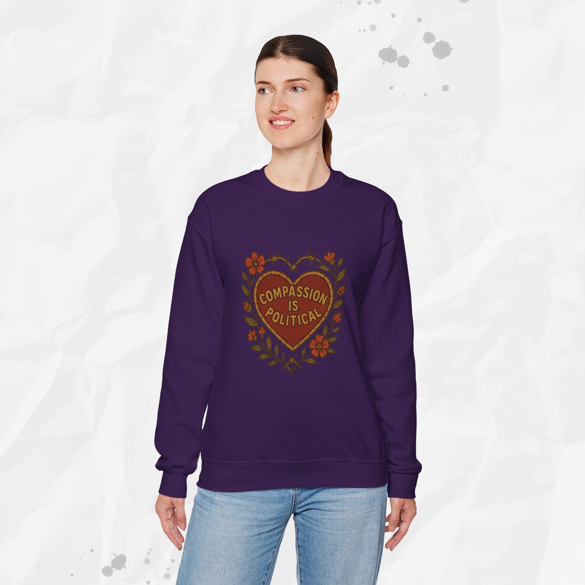 Compassion Is Political - Crewneck Sweatshirt