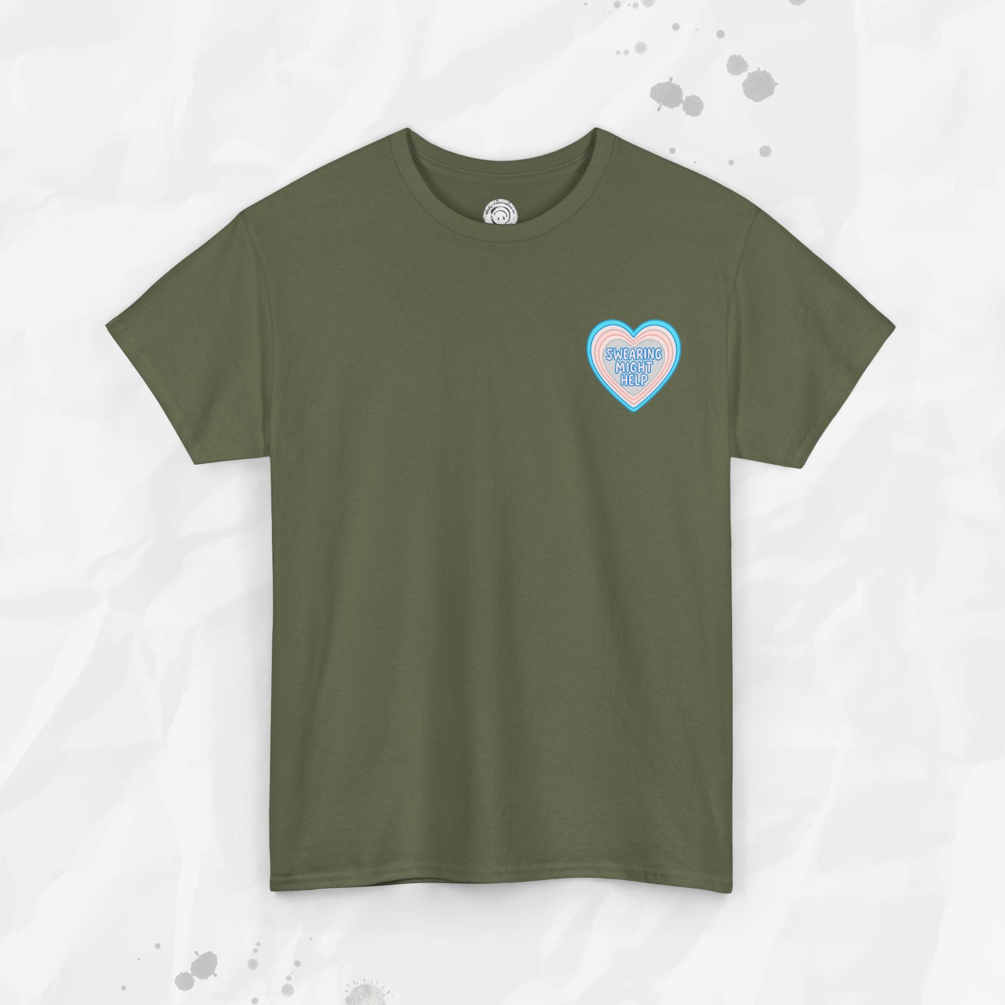 Swearing Might Help – T-Shirt (Pocket Print)