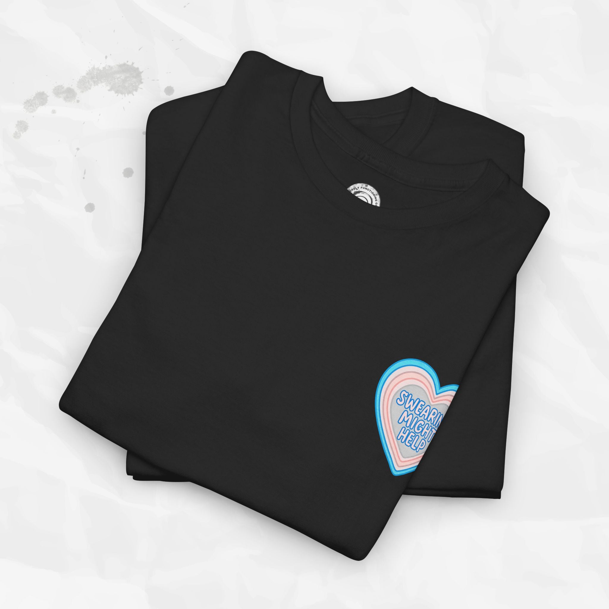Swearing Might Help – T-Shirt (Pocket Print)