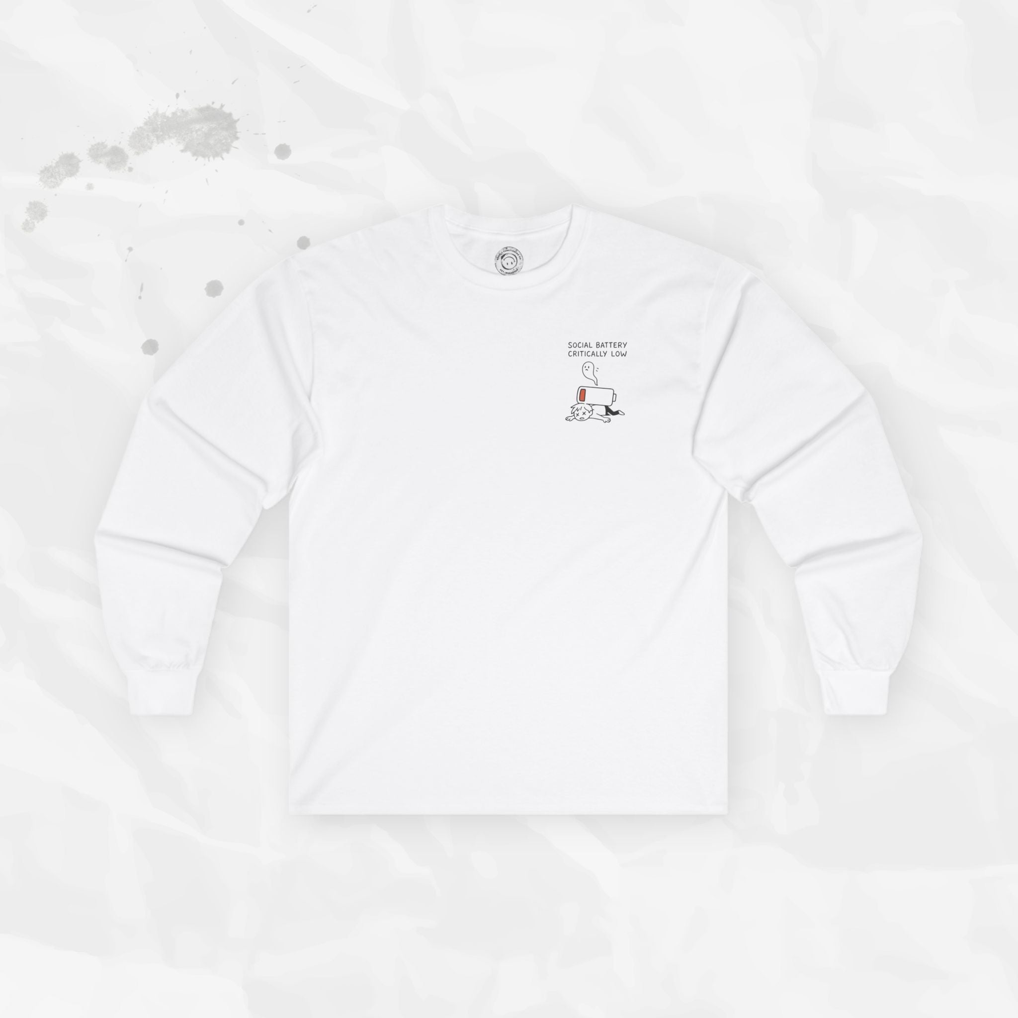 Social Battery Critically Low - Long Sleeve T-Shirt