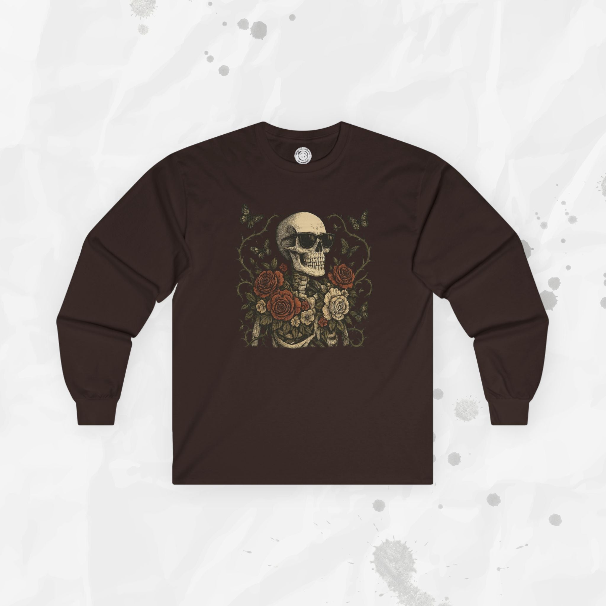 Floral Skull Garden - Long Sleeve T-Shirt