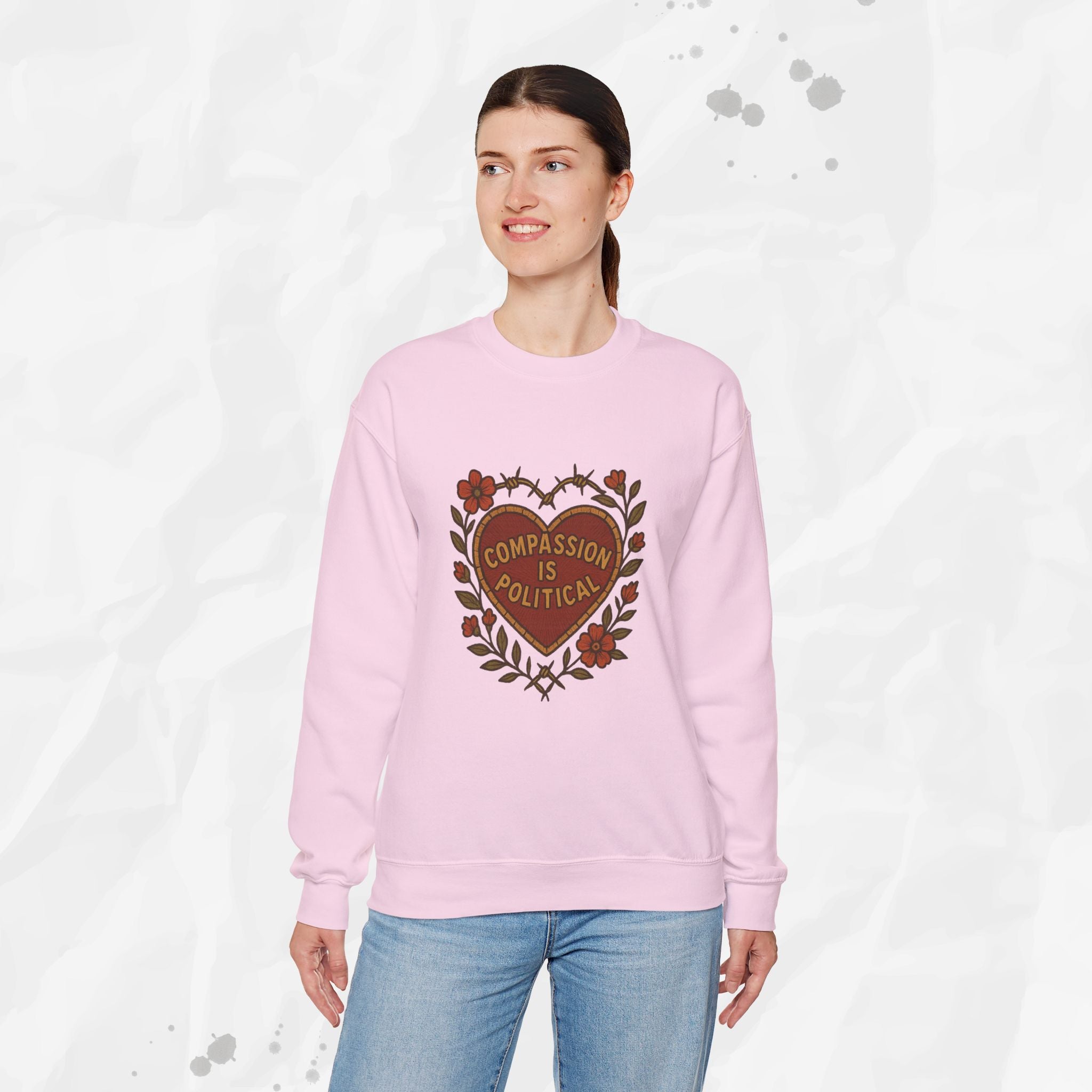 Compassion Is Political - Crewneck Sweatshirt
