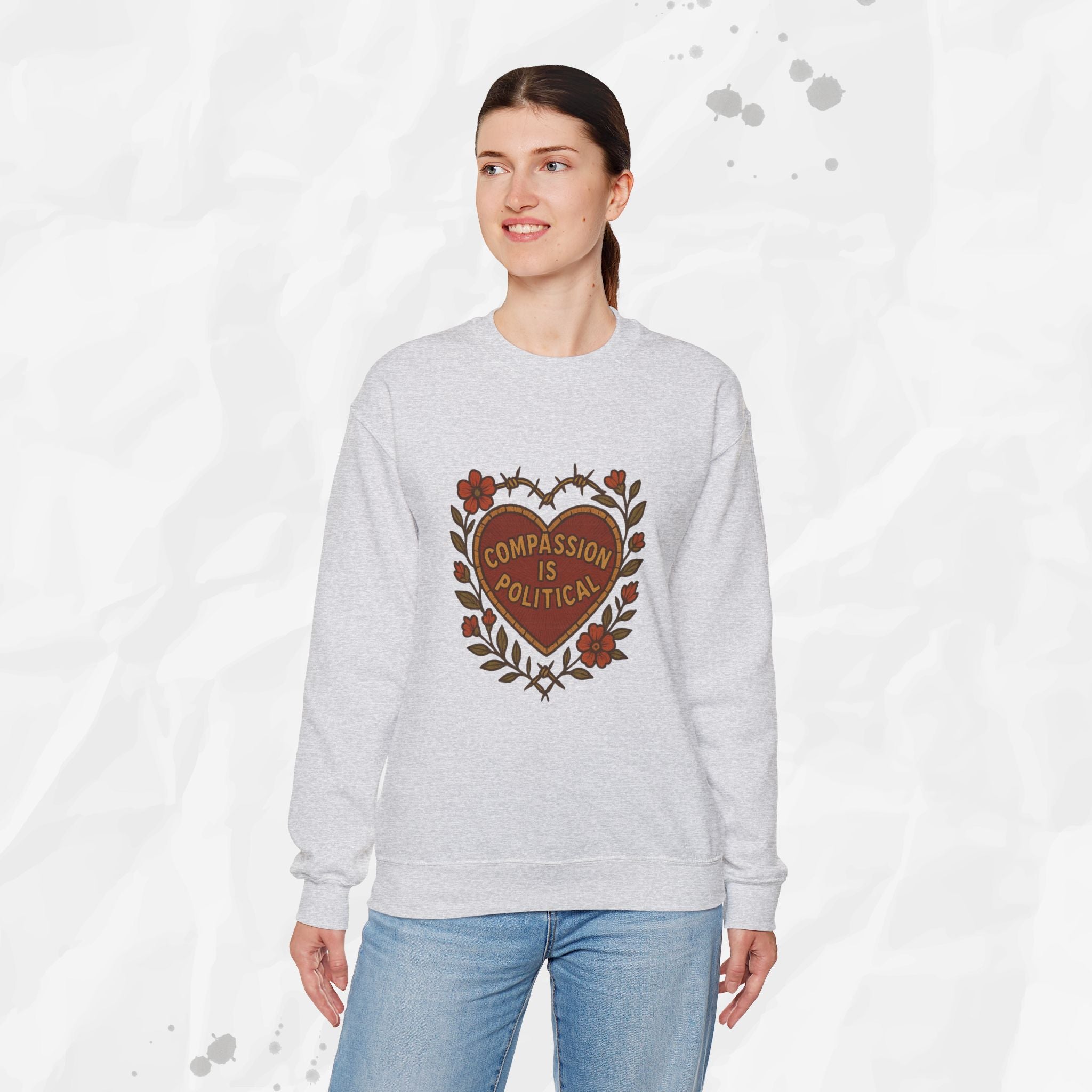 Compassion Is Political - Crewneck Sweatshirt