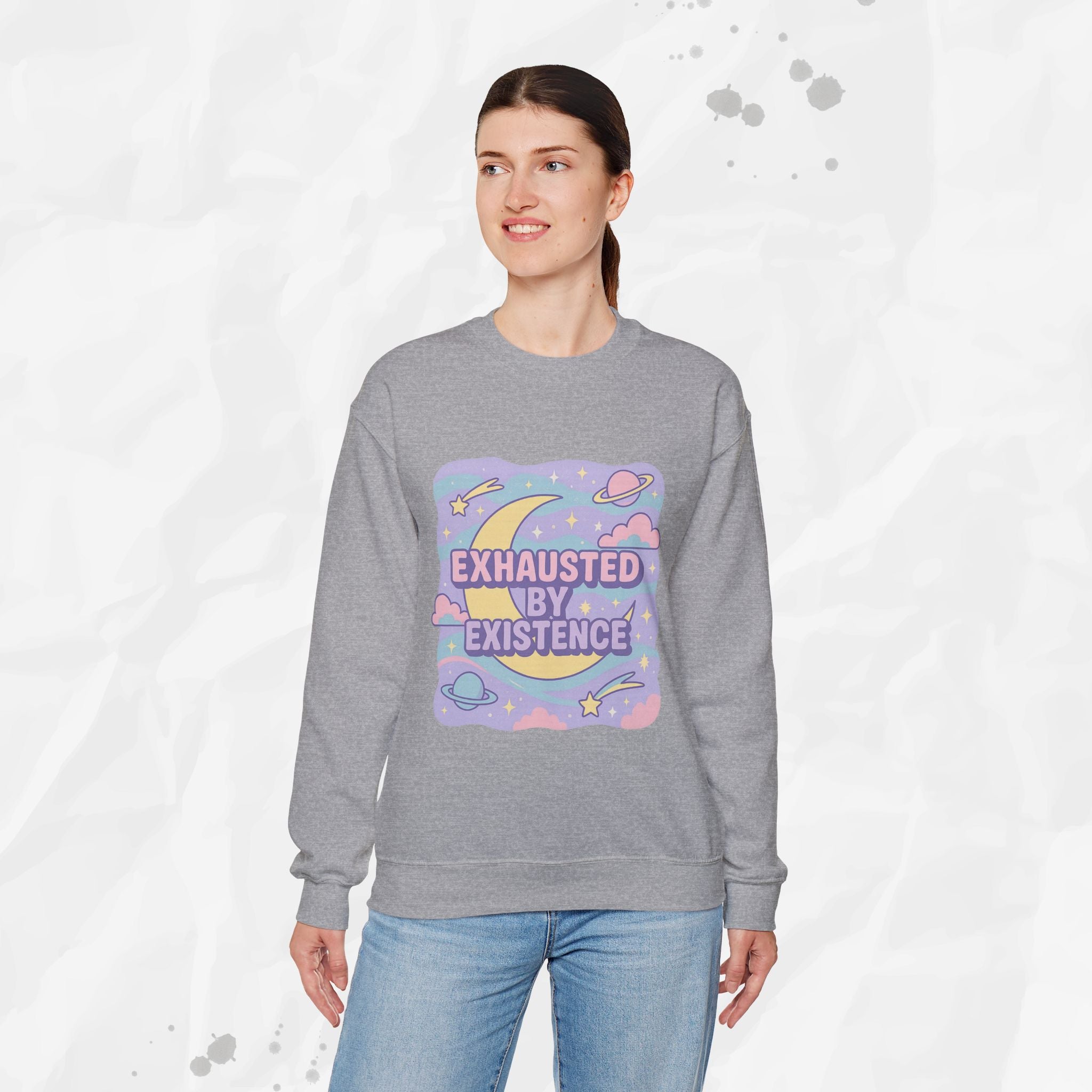 Exhausted by Existence - Crewneck Sweatshirt