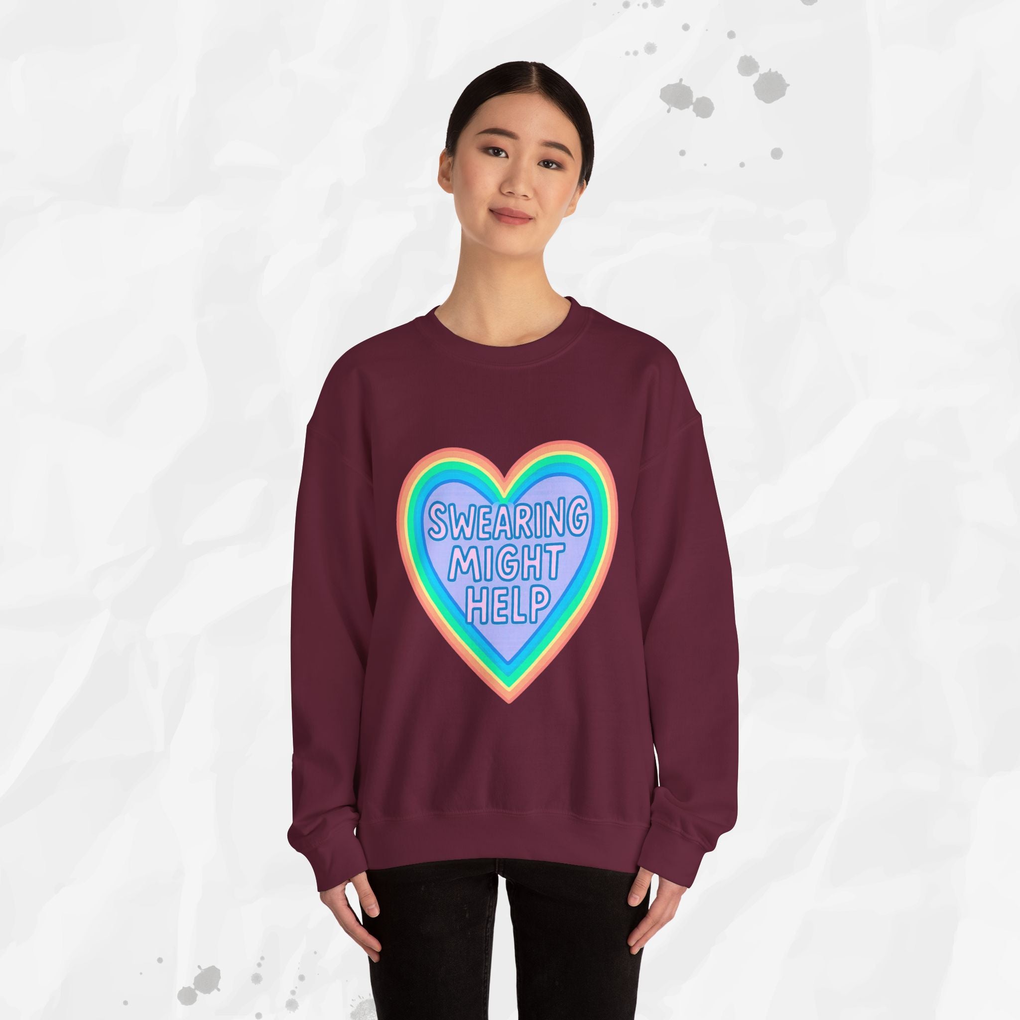 Swearing Might Help – Crewneck Sweatshirt