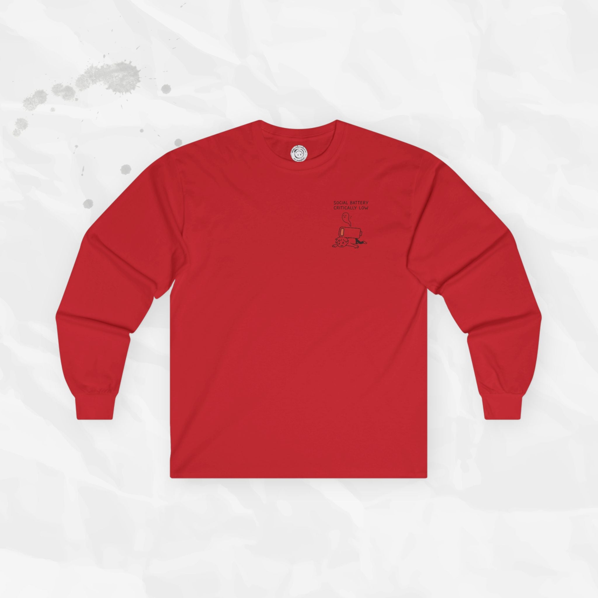Social Battery Critically Low - Long Sleeve T-Shirt