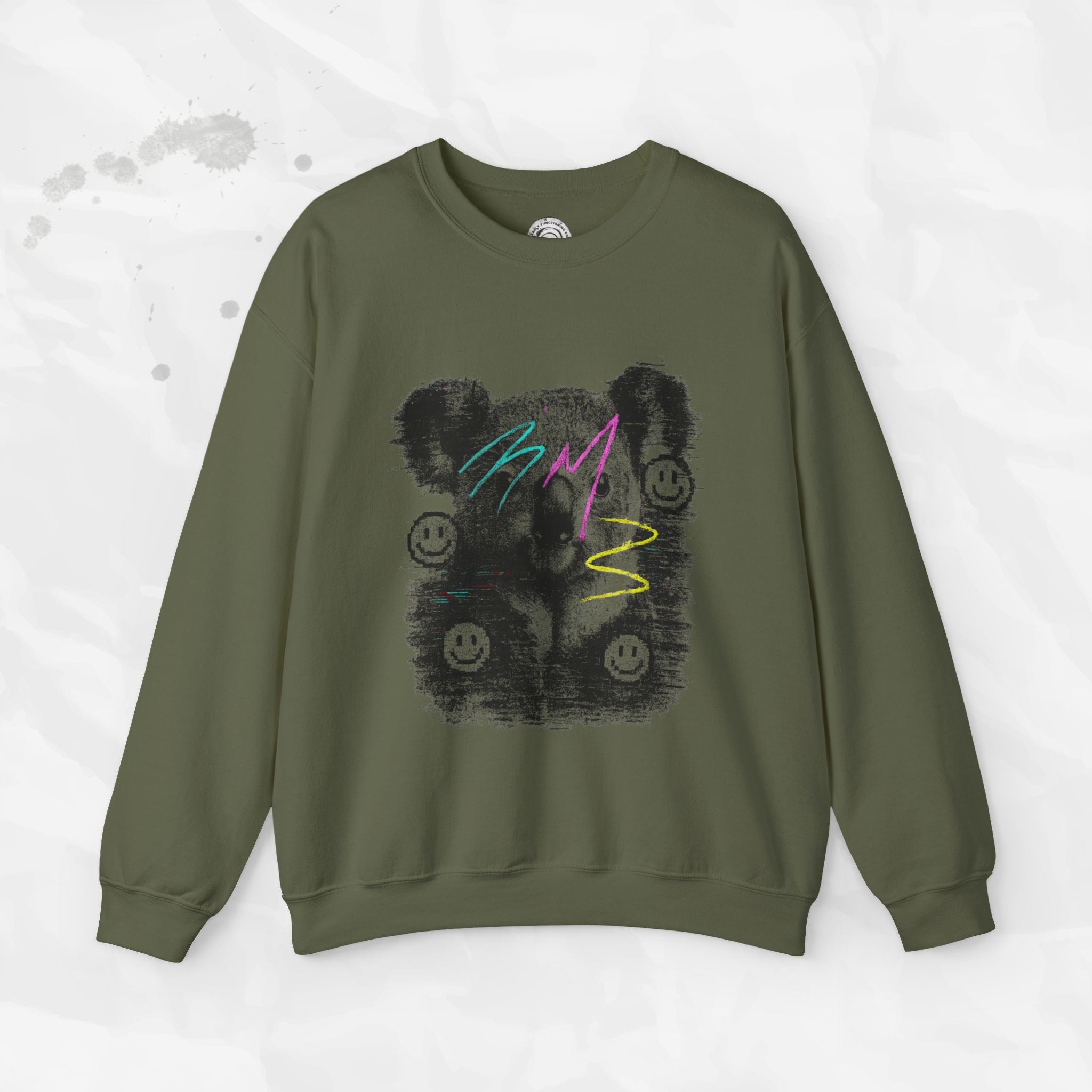 Glitched Koala – Crewneck Sweatshirt