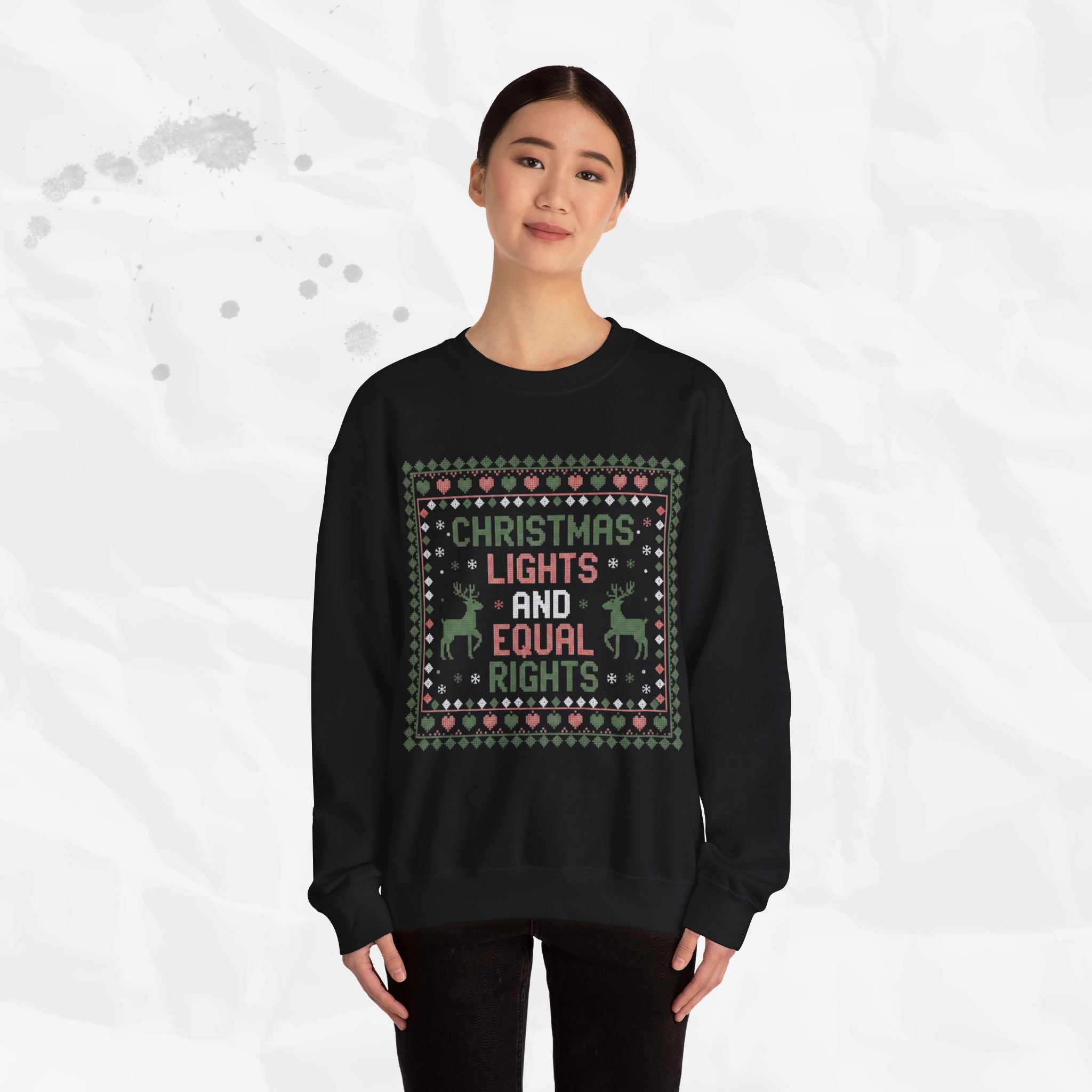 Christmas Lights and Equal Rights – Crewneck Sweatshirt