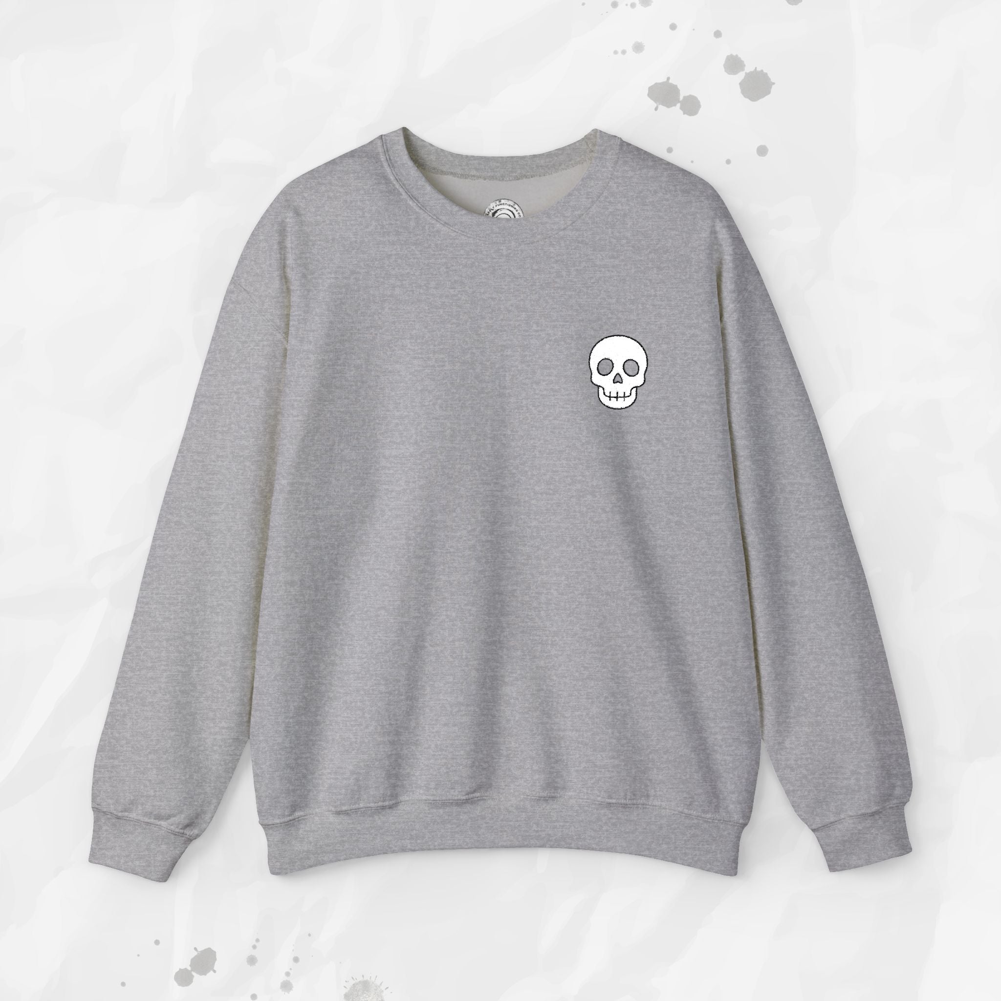 Skull Icon – Embroidered Crewneck Sweatshirt