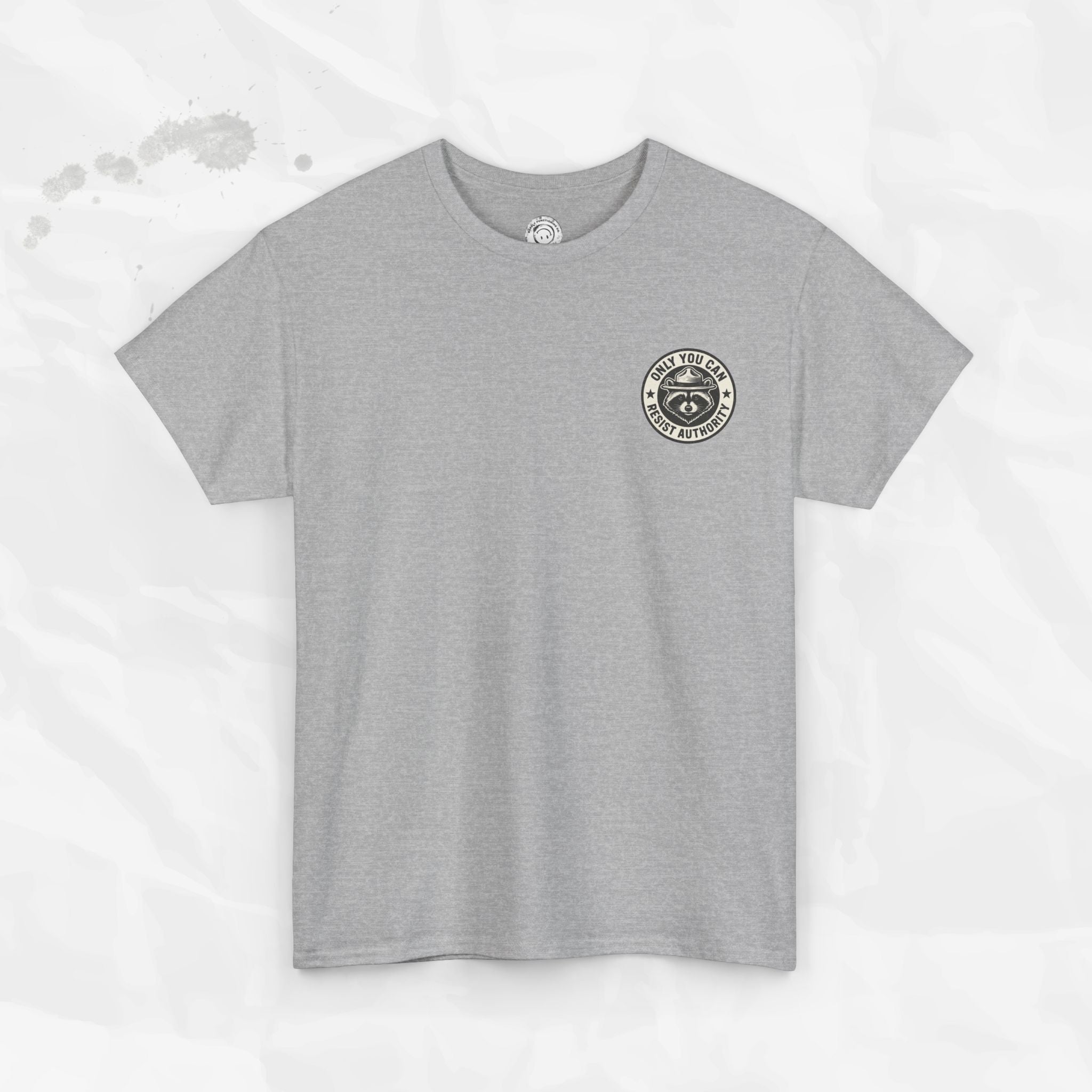 Only You Can Resist Authority – T-Shirt (Pocket Print)