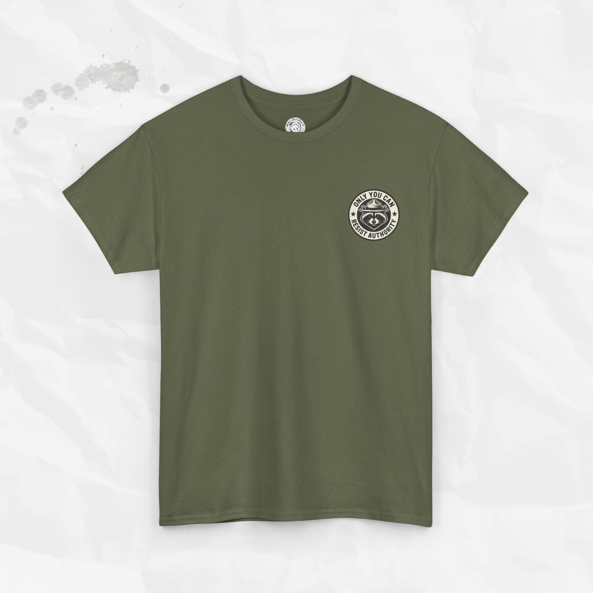 Only You Can Resist Authority – T-Shirt (Pocket Print)