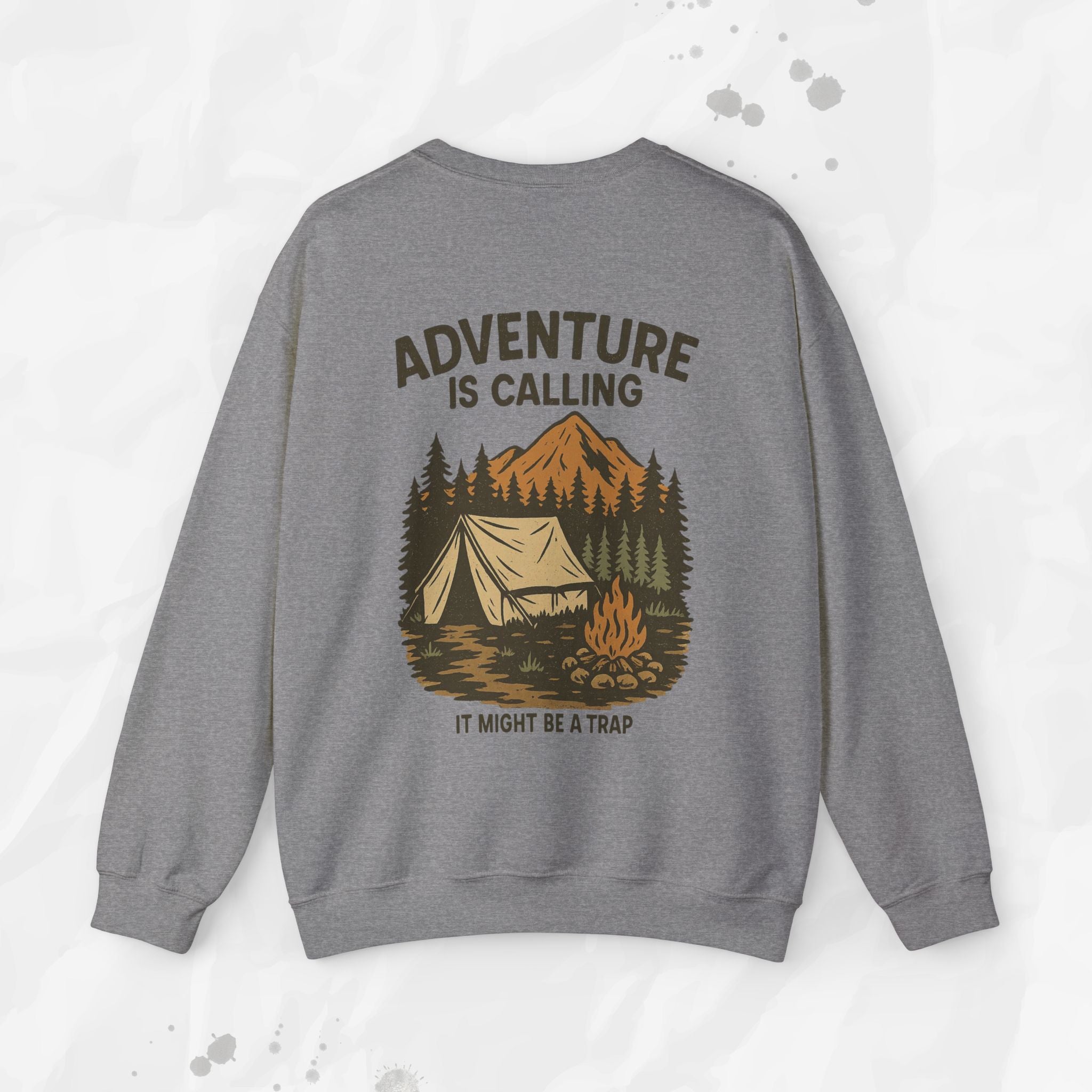 Adventure Is Calling (It Might Be a Trap) – Crewneck Sweatshirt