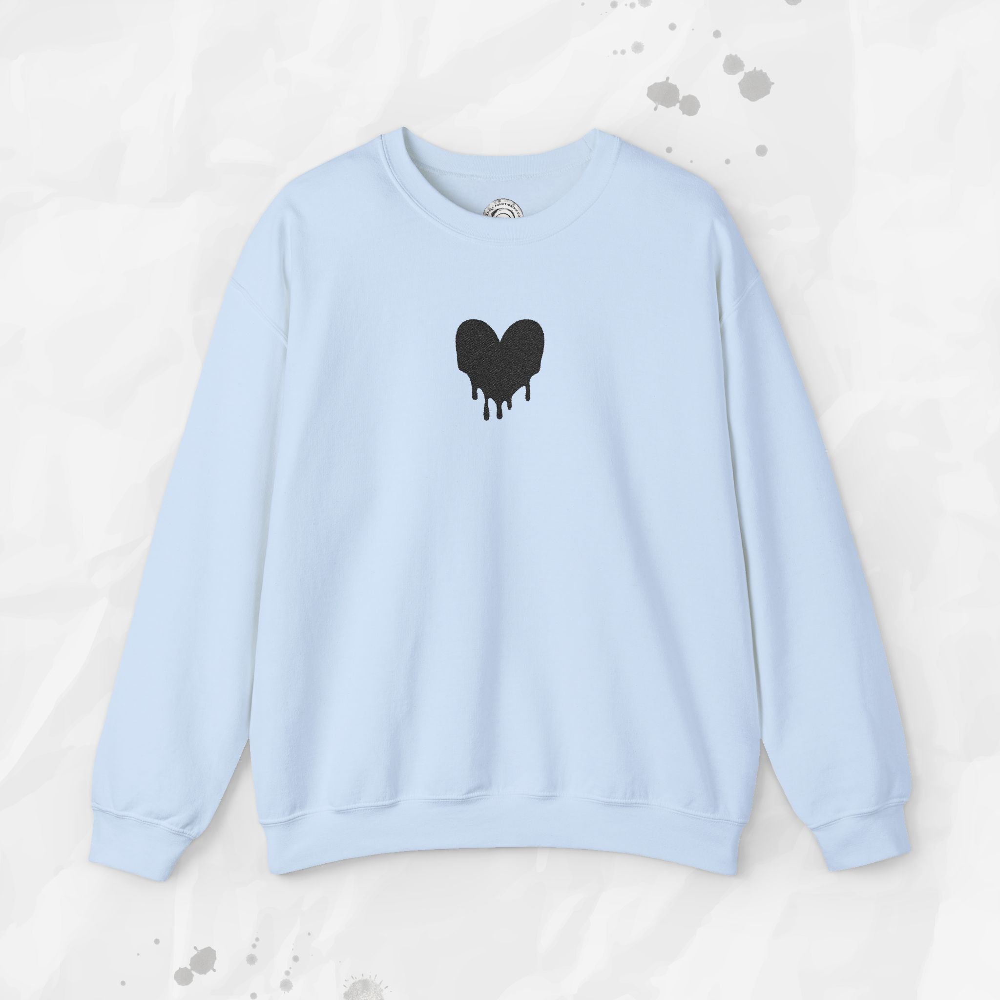 Dripping Heart - Embroidered Crewneck Sweatshirt