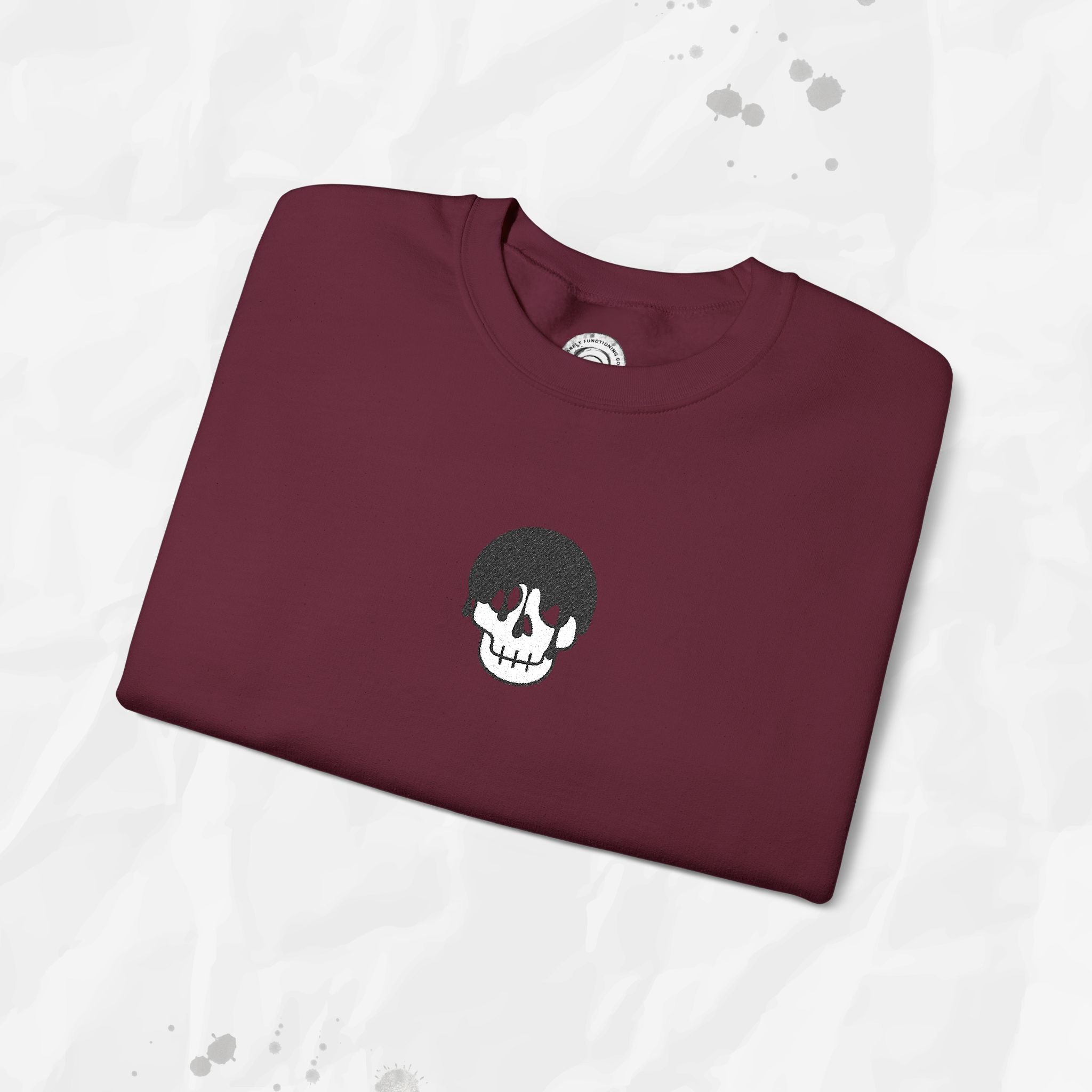Skull Icon – Embroidered Crewneck Sweatshirt