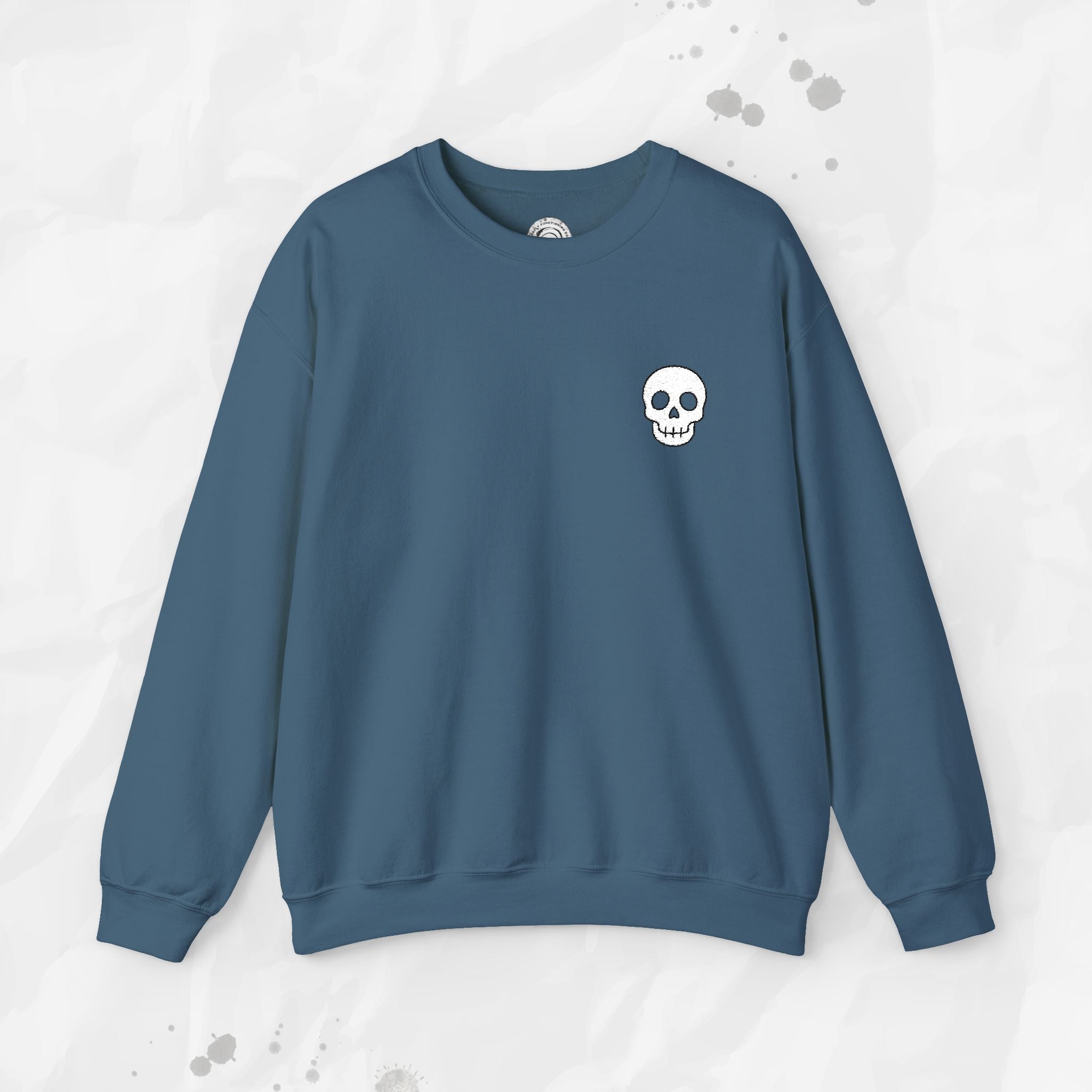 Skull Icon – Embroidered Crewneck Sweatshirt
