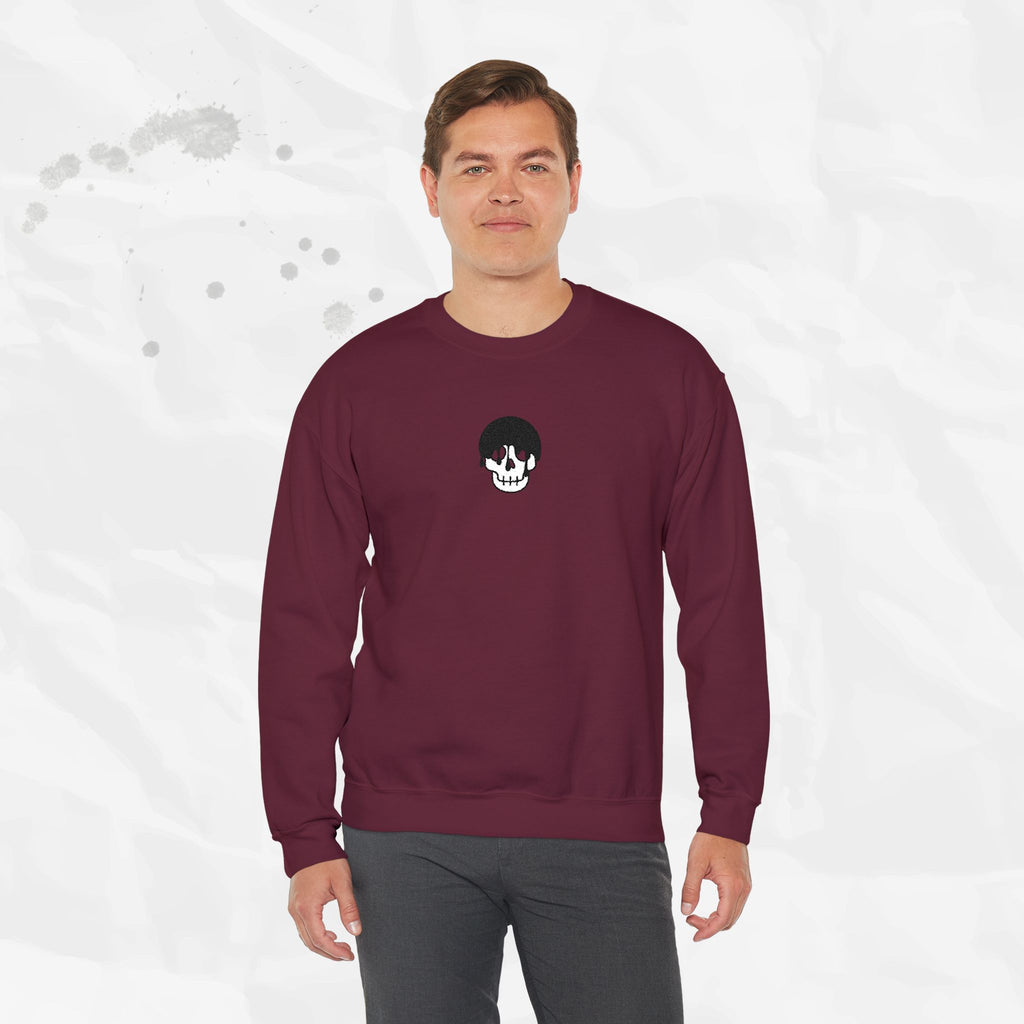 Skull Icon – Embroidered Crewneck Sweatshirt