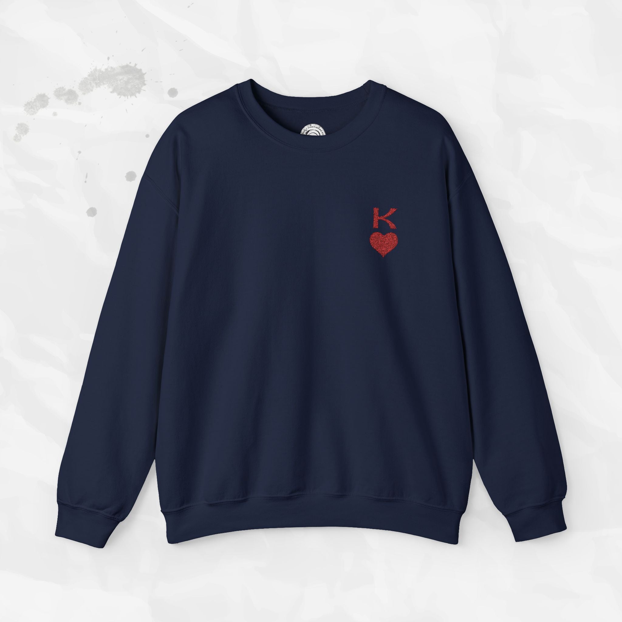 King of Hearts – Embroidered Crewneck Sweatshirt