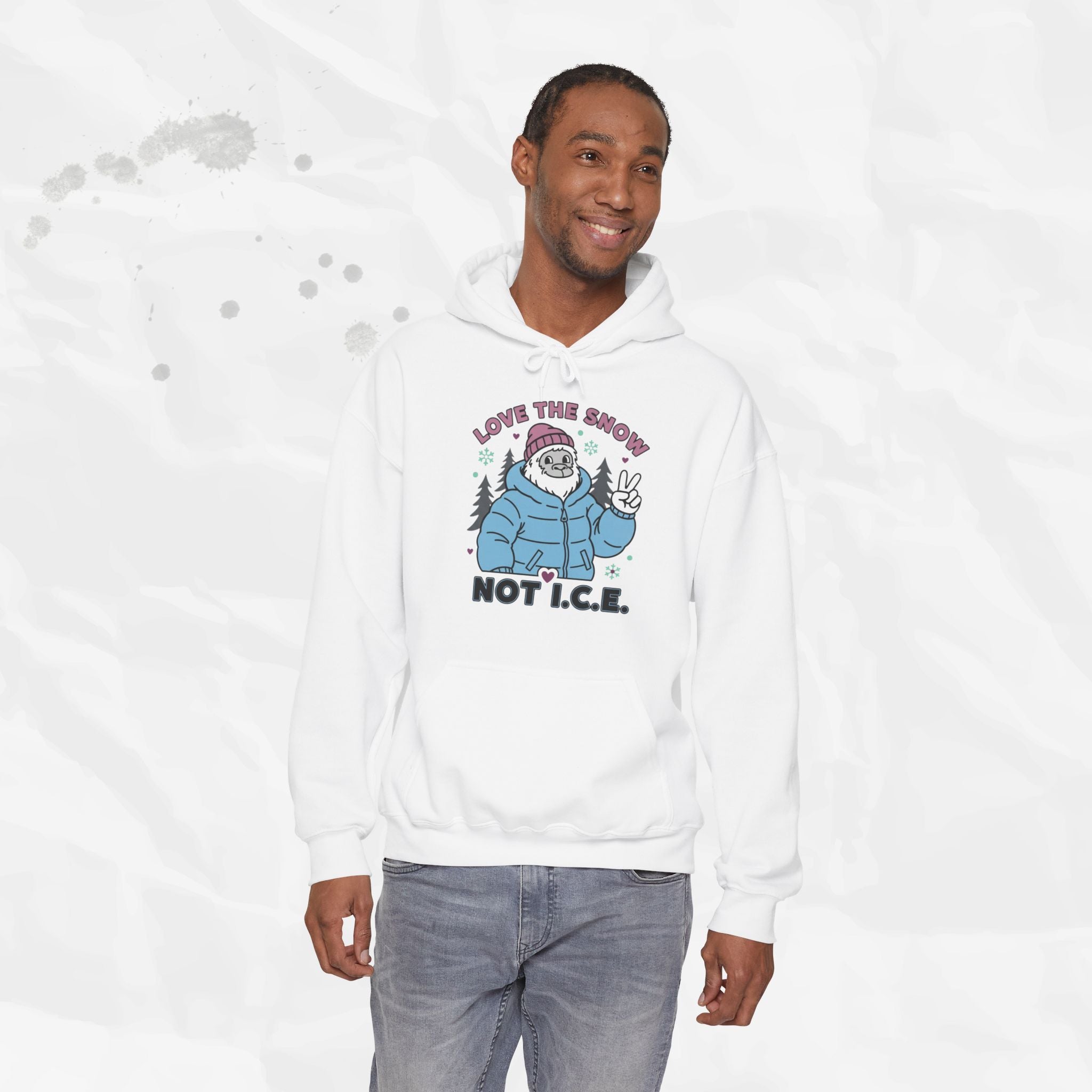 Love the Snow, Not I.C.E. – Hoodie