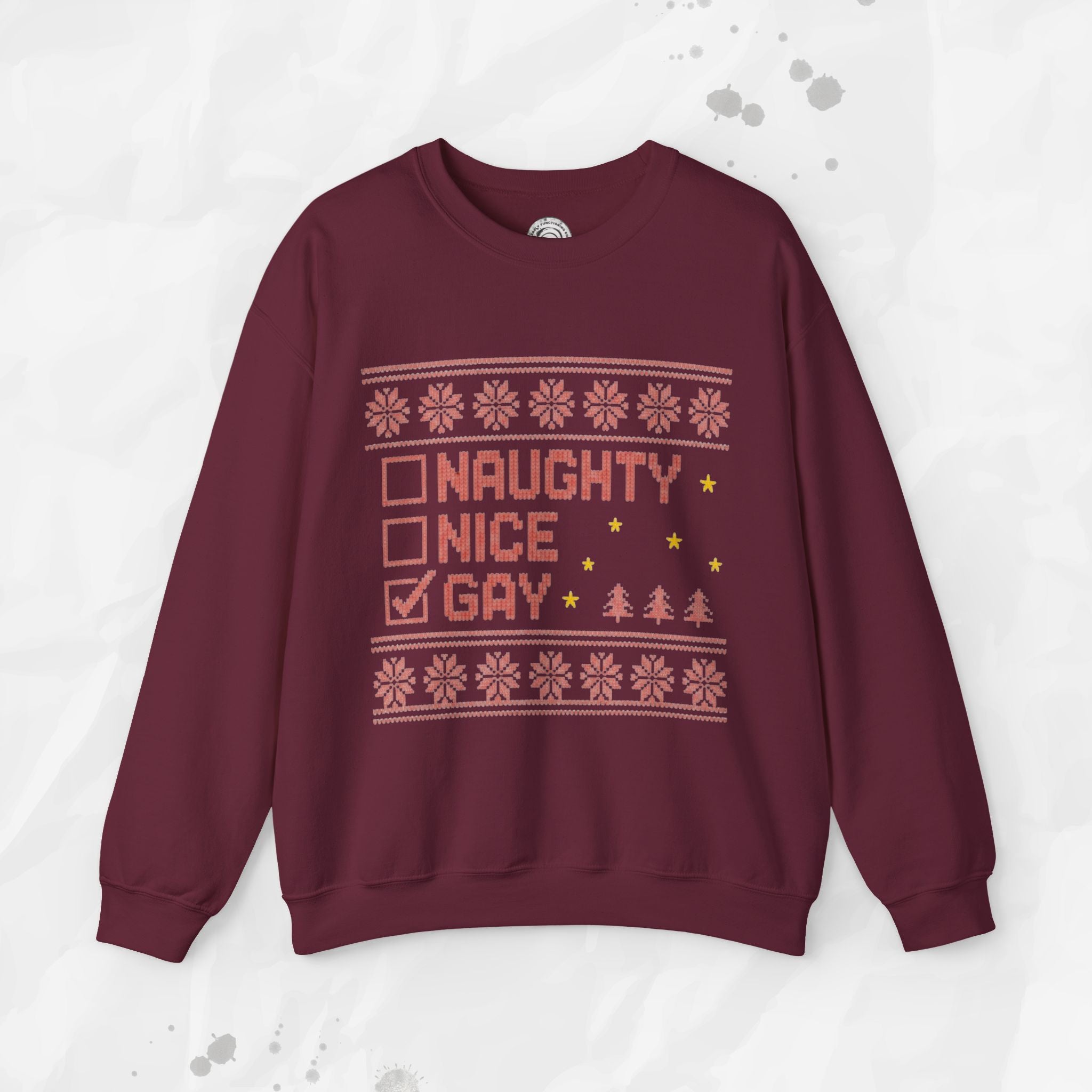 Naughty, Nice, Gay – Crewneck Sweatshirt
