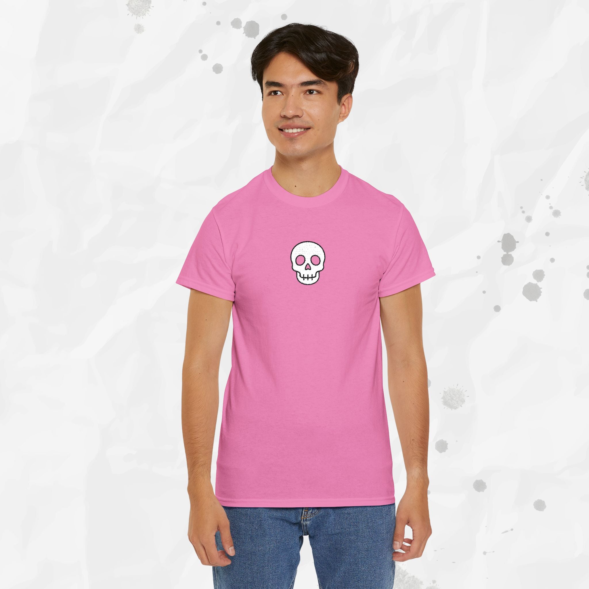 T-shirt brodé à motif tête de mort