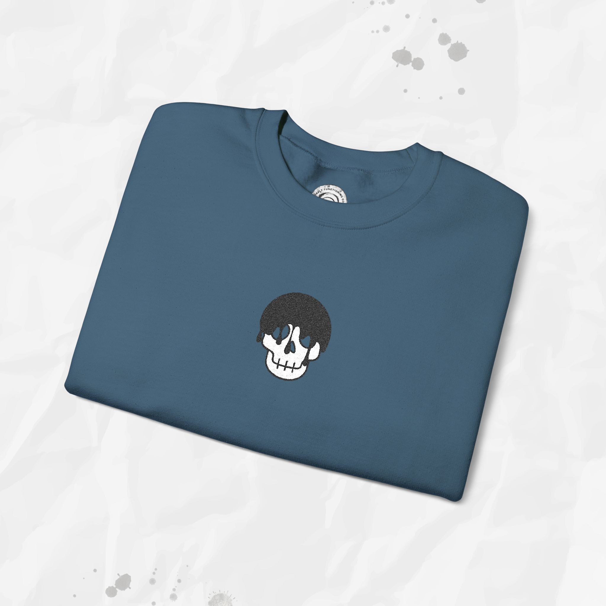 Skull Icon – Embroidered Crewneck Sweatshirt
