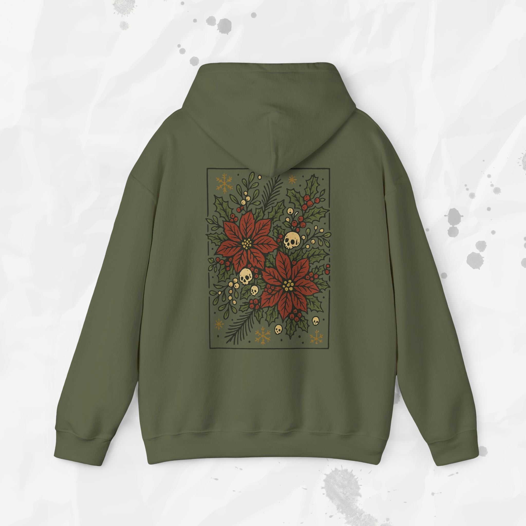 Skull Poinsettias – Hoodie
