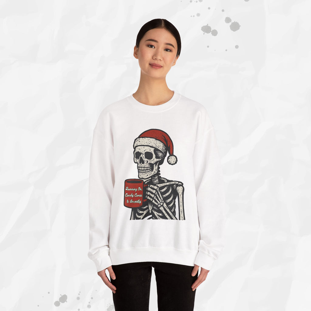 Running on Candy Canes & Anxiety – Crewneck Sweatshirt