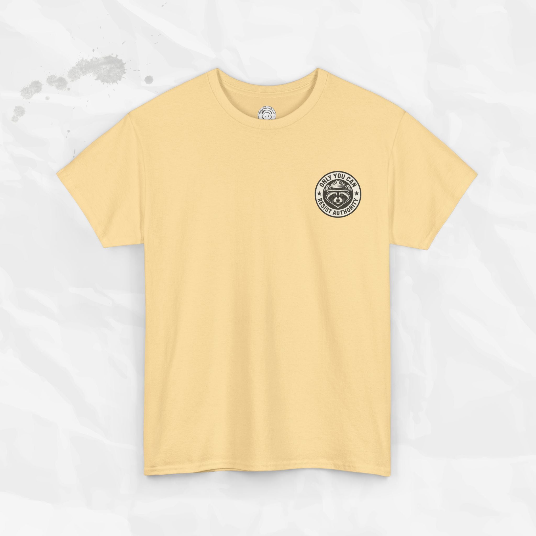 Only You Can Resist Authority – T-Shirt (Pocket Print)