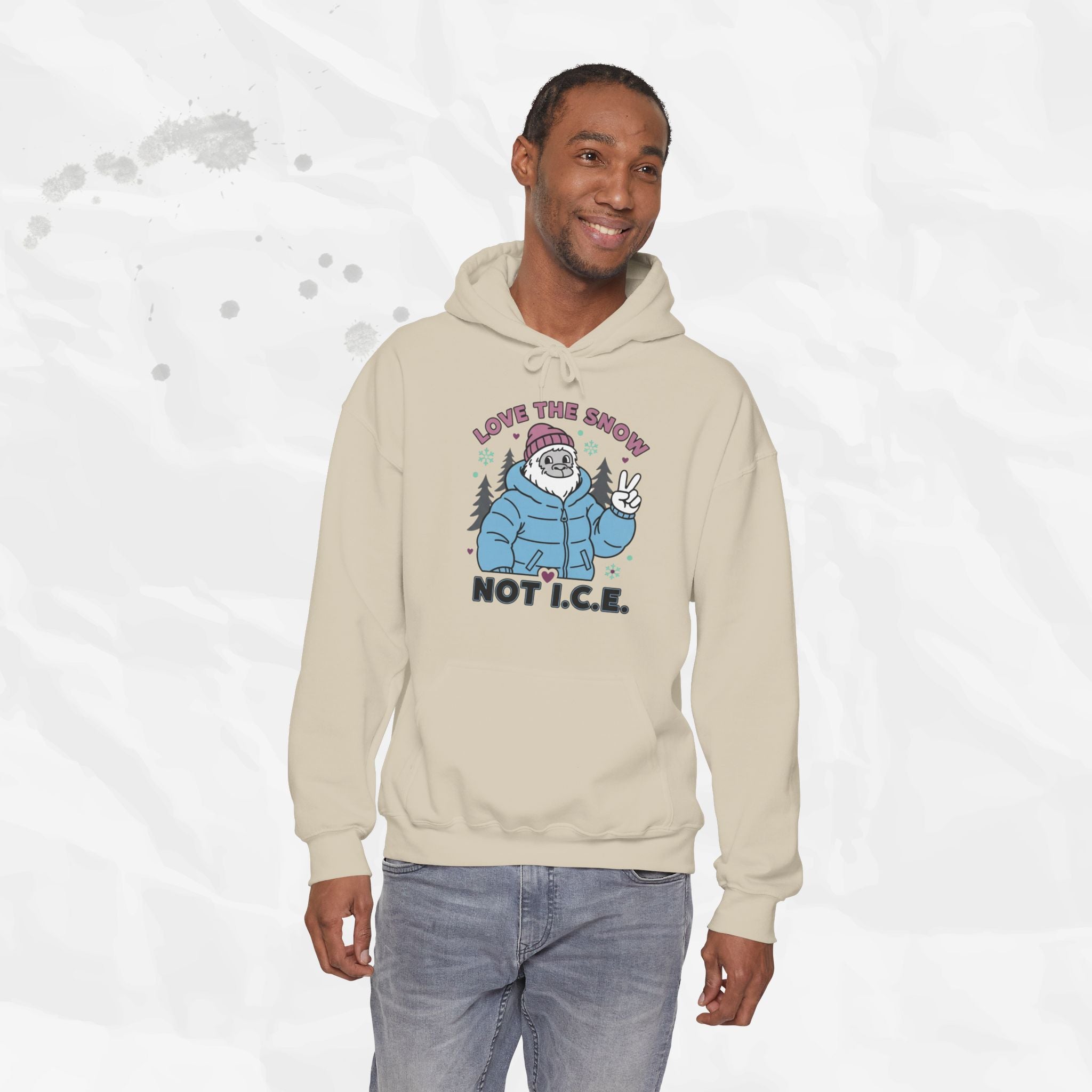 Love the Snow, Not I.C.E. – Hoodie