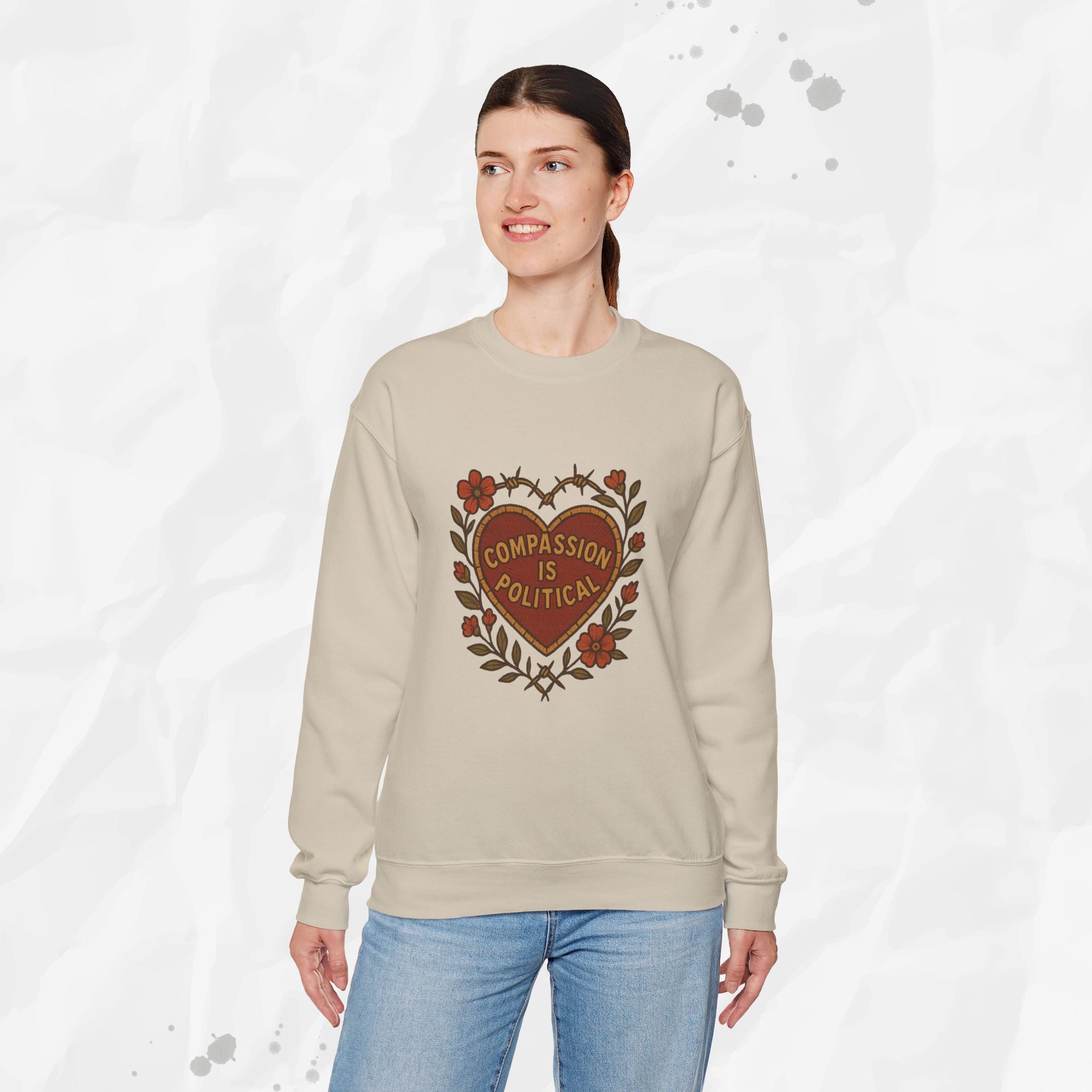 Compassion Is Political - Crewneck Sweatshirt