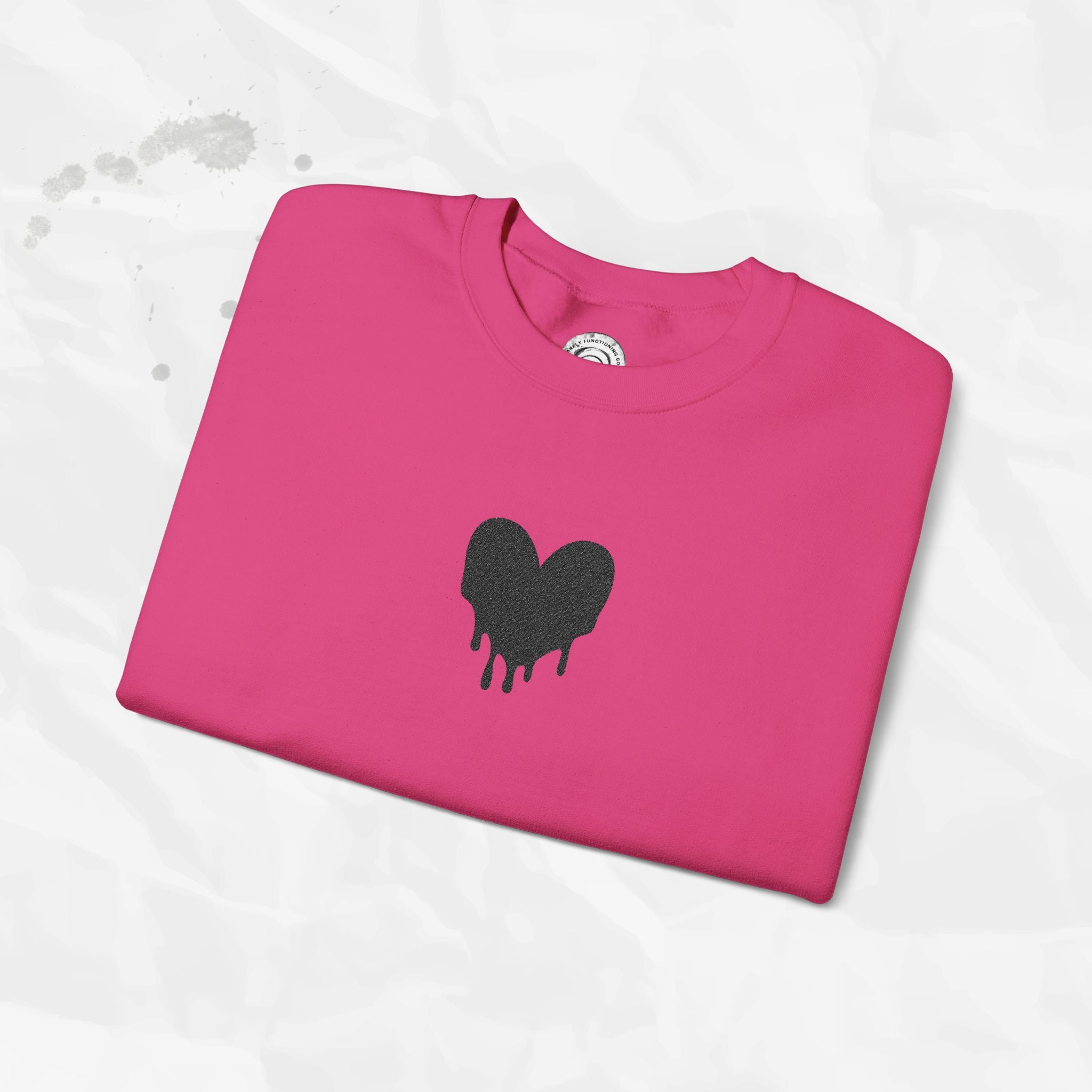 Dripping Heart - Embroidered Crewneck Sweatshirt