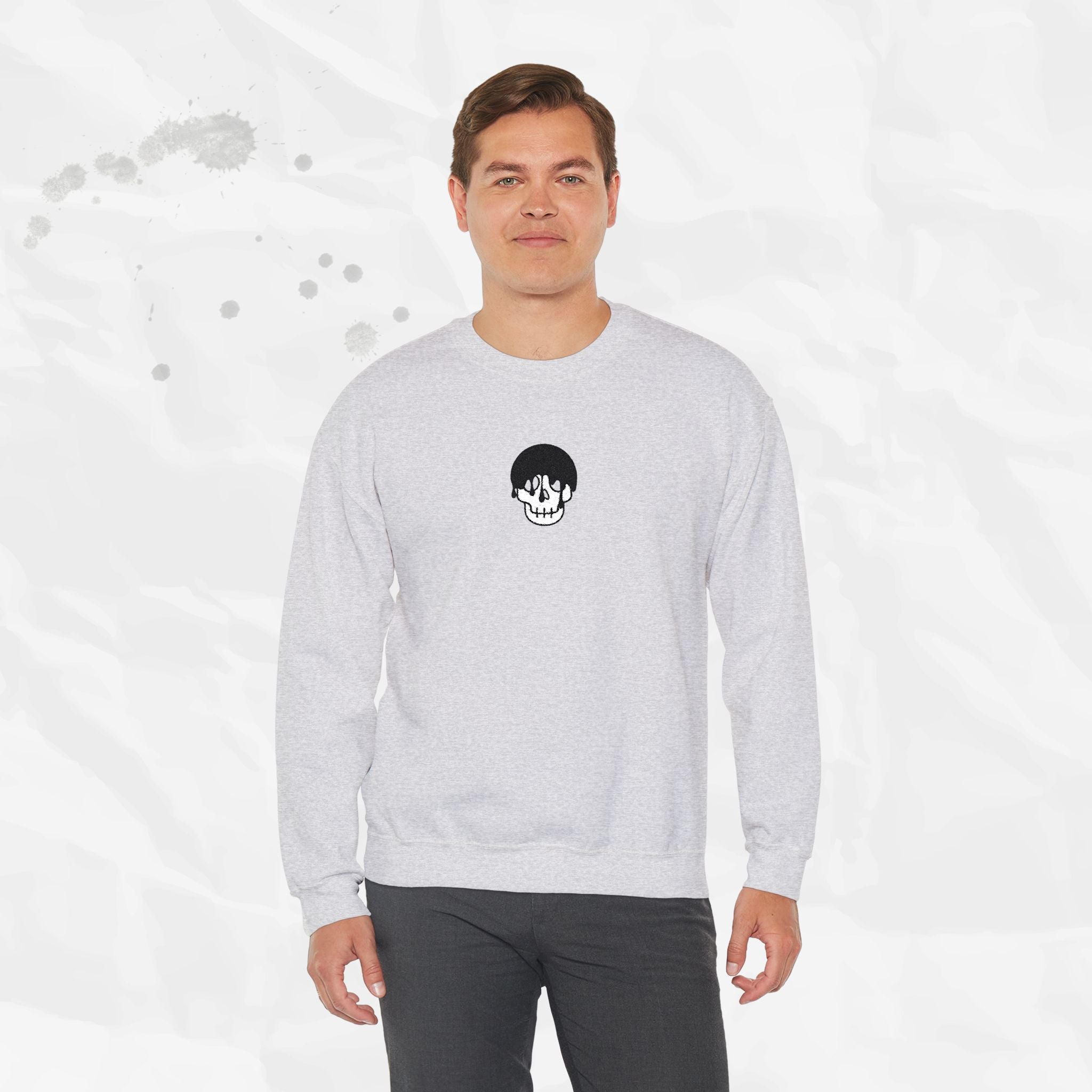Skull Icon – Embroidered Crewneck Sweatshirt